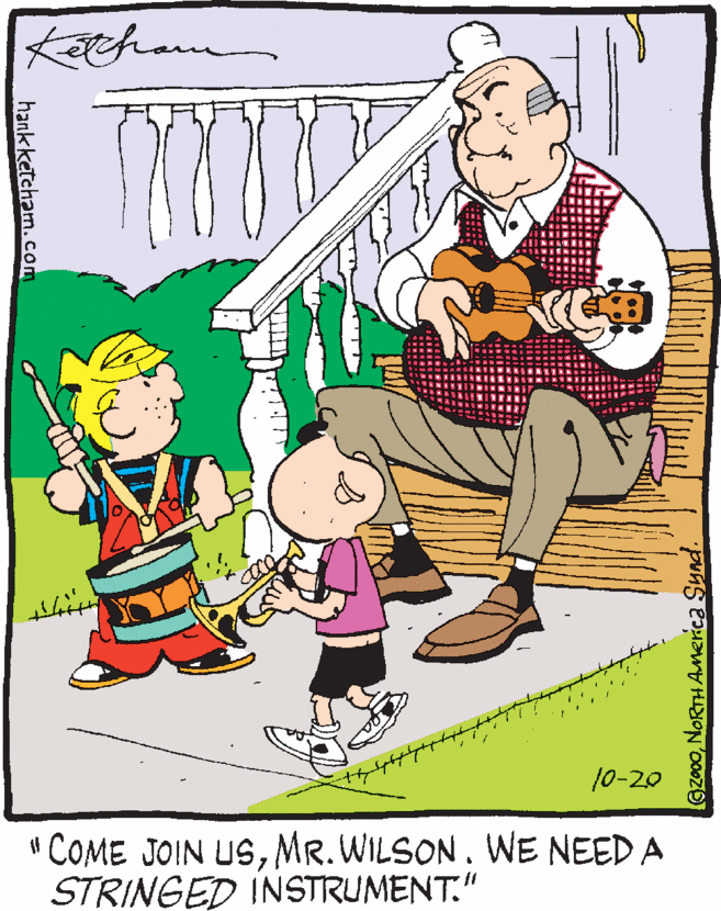 Pleased OCR: 10-20 " COME JOIN USMR.WILSON. WE NEED A STRINGED INSTRUMENT." Gzo00NORTH America Synd. hankketcham.com 10-20 " COME JOIN USMR.WILSON. WE NEED A STRINGED INSTRUMENT." Gzo00NORTH America Synd. hankketcham.com