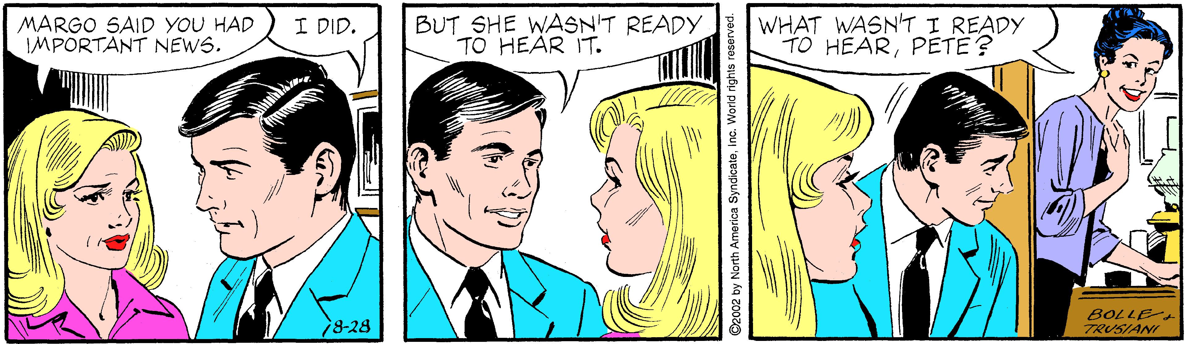 Jaw OCR: MARGO SAID YOU HAD IMPORTANT NEWS. BUT SHE WASN'T READY HEAR IT. WHAT WASN'T I READY TO HEARPETE ? I DID. 78-28 BOLLE TRUSIANI MARGO SAID YOU HAD IMPORTANT NEWS. BUT SHE WASN'T READY HEAR IT. WHAT WASN'T I READY TO HEARPETE ? I DID. 78-28 BOLLE TRUSIANI