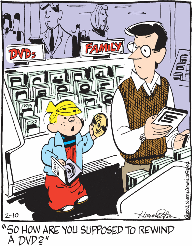 Comics OCR: DVDS FAMILY 2-10 "50 HOW ARE YOU SUPPOSED TO REWIND A DVD?“ C2o03NORTHAMericaSyn DVDS FAMILY 2-10 "50 HOW ARE YOU SUPPOSED TO REWIND A DVD?“ C2o03