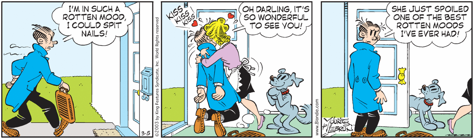 Happy OCR: I'M IN SUCH A ROTTEN MOODI COULD SPIT NAILS! KIS KISS KISS OH DARLINGIT'S SO WONDERFUL TO SEE VOU! SHE JUST SPOILED ONE OF THE BEST ROTTEN MOODS I'VE EVER HAD! PEBRTC I'M IN SUCH A ROTTEN MOODI COULD SPIT NAILS! KIS KISS KISS OH DARLINGIT'S SO WONDERFUL TO SEE VOU! SHE JUST SPOILED ONE OF THE BEST ROTTEN MOODS I'VE EVER HAD! PEBRTC