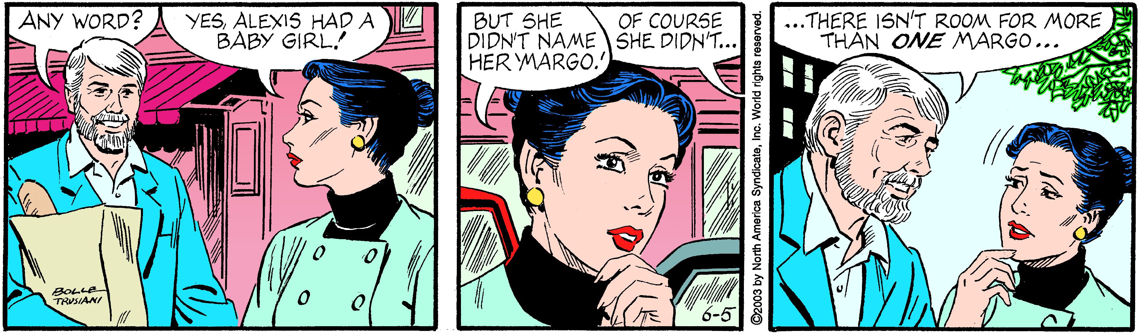 Font OCR: ANY WORD? YESALEXIS HAD A BABY GIRL.! BUT SHE DIDN'T NAME SHE DIDN'T... HER MARGO. ...THERE ISNT ROOM FOR MORE THAN ONE MARGO... OF COURSE BOLLE TRVSIANI ANY WORD? YESALEXIS HAD A BABY GIRL.! BUT SHE DIDN'T NAME SHE DIDN'T... HER MARGO. ...THERE ISNT ROOM FOR MORE THAN ONE MARGO... OF COURSE BOLLE TRVSIANI