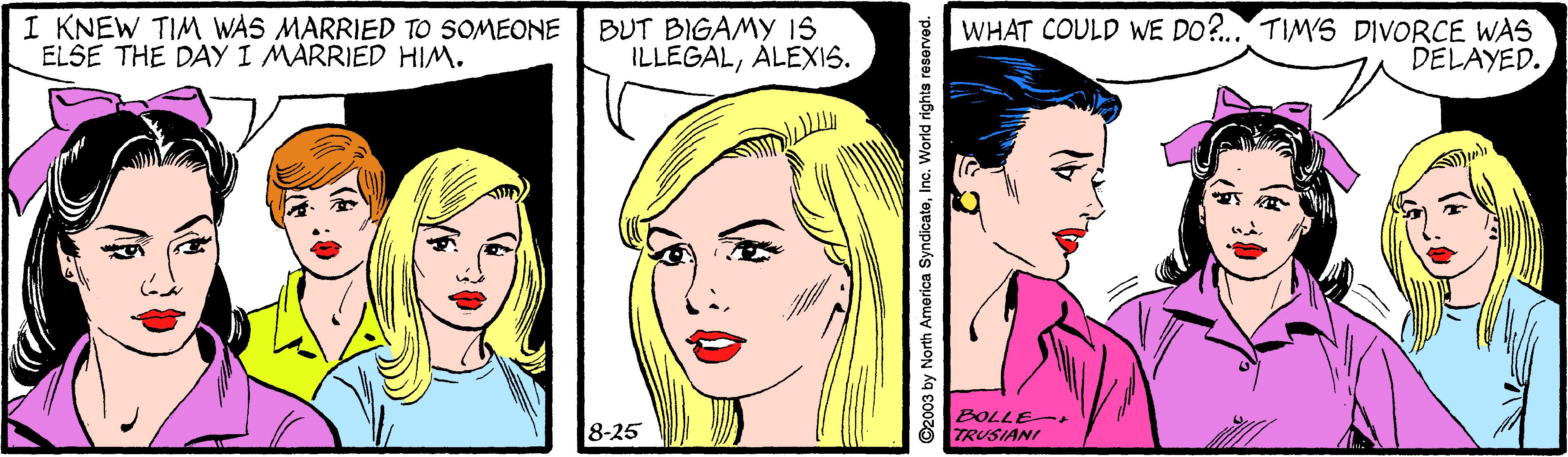Eye OCR: I KNEW TIM WAS MARRIED TO SOMEONE ELSE THE DAYI MARRIED HIM. BUT BIGAMY IS ILLEGALÁLEXIS. WHAT COULD WE DO?.. TIMS DIVORCE WAS DELAYED. 8-25 BOLLE TRUSIANI I KNEW TIM WAS MARRIED TO SOMEONE ELSE THE DAYI MARRIED HIM. BUT BIGAMY IS ILLEGALÁLEXIS. WHAT COULD WE DO?.. TIMS DIVORCE WAS DELAYED. 8-25 BOLLE TRUSIANI