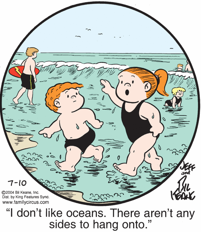 Gesture OCR: and 7-10 ©2004 Bil KeaneInc. Dist. by King Features Syna. www.familycircus.com "I don't like oceans. There aren't any sides to hang onto." and 7-10 ©2004 Bil KeaneInc. Dist. by King Features Syna. www.familycircus.com "I don't like oceans. There aren't any sides to hang onto."