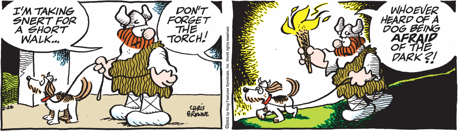 Animation OCR: I'M TAKING SNERT FOR A SHORT WALK. DON'T FORGET THE TORCH! WHOEVER HEARD OF A DOG BEING AFRAID DARK ?! CHeis BROWNE I'M TAKING SNERT FOR A SHORT WALK. DON'T FORGET THE TORCH! WHOEVER HEARD OF A DOG BEING AFRAID DARK ?! CHeis BROWNE