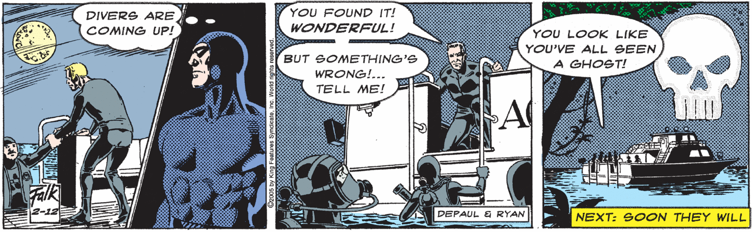 Fictional character OCR: DIVERS ARE YOU FOUND IT! COMING UP! WONDERFUL! YOU LOOK LIKE YOU'VE ALL SEEN A GHOST! BUT SOMBETHING'S WRONG!... TELL ME! DEPAUL & RYAN NEXT: SOON THEY WILL DIVERS ARE YOU FOUND IT! COMING UP! WONDERFUL! YOU LOOK LIKE YOU'VE ALL SEEN A GHOST! BUT SOMBETHING'S WRONG!... TELL ME! DEPAUL & RYAN NEXT: SOON THEY WILL