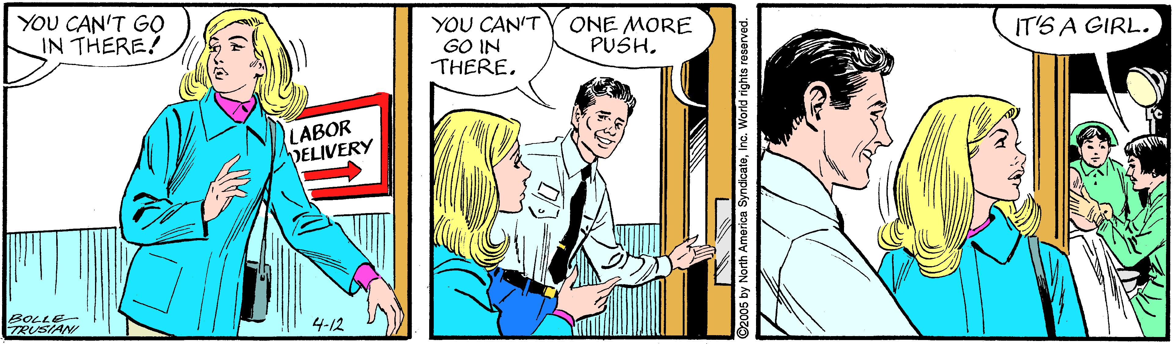 Finger OCR: YOU CAN'T GO IN THERE! YOU CAN'T GO IN THERE. ONE MORE PUSHIT'S A GIRL. LABOR DELIVERY 37708 TRUSIAN 4-12 YOU CAN'T GO IN THERE! YOU CAN'T GO IN THERE. ONE MORE PUSHIT'S A GIRL. LABOR DELIVERY 37708 TRUSIAN 4-12