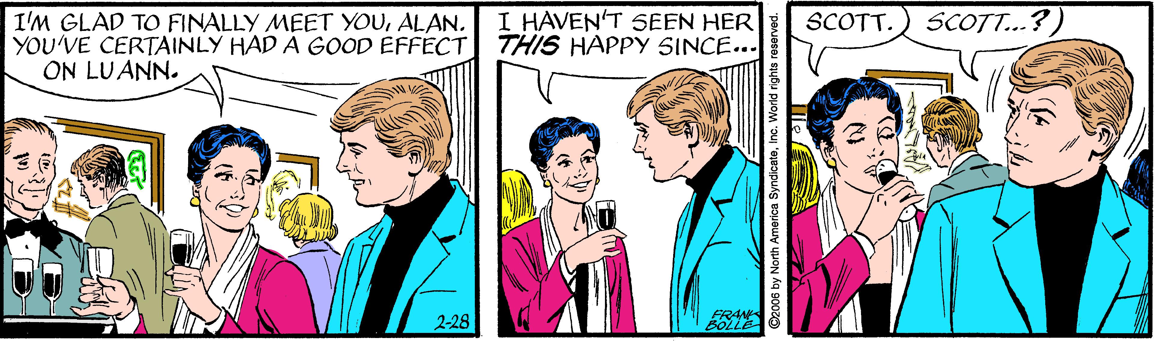 Mammal OCR: I'M GLAD TO FINALLY MEET YOUALAN. YOU'VE CERTAINLY HAD A GOOD EFFECT ON LUANN. I HAVEN'T SEEN HER THIS HAPPY SINCE... SCOT..?) SCOTT. 2-28 ION kg 900za I'M GLAD TO FINALLY MEET YOUALAN. YOU'VE CERTAINLY HAD A GOOD EFFECT ON LUANN. I HAVEN'T SEEN HER THIS HAPPY SINCE... SCOT..?) SCOTT. 2-28 ION kg 900za