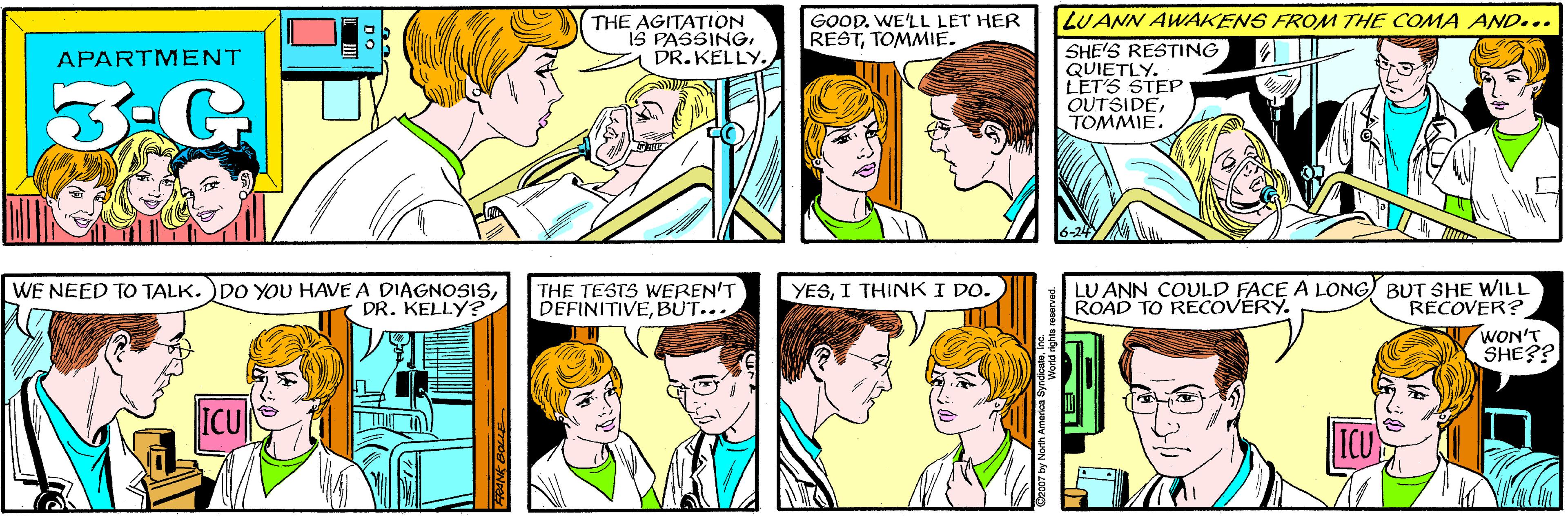 Jaw OCR: THE AGITATION IS PASSINGDR. KELLY. GOOD. WE'LL LET HER RESTTOMMIE. APARTMENT 3:G WE NEED TO TALK.)DO YOU HAVE A DIAGNOSISDR. KELLY? LUANN AWAKENS FROM THE COMA AND... SHE'S RESTING QUIETLY. LET'S STEP OUTSIDETOMMIE. ICU 6-24 THE TESTS WEREN'T DEFINITIVEBUT... LU ANN COULD FACE A LONG BUT SHE WILL ROAD TO RÉCOVERY. YESI THINK I DO. RECOVER? WON'T SHE?? ICU DO I THE AGITATION IS PASSINGDR. KELLY. GOOD. WE'LL LET HER RESTTOMMIE. APARTMENT 3:G WE NEED TO TALK.)DO YOU HAVE A DIAGNOSISDR. KELLY? LUANN AWAKENS FROM THE COMA AND... SHE'S RESTING QUIETLY. LET'S STEP OUTSIDETOMMIE. ICU 6-24 THE TESTS WEREN'T DEFINITIVEBUT... LU ANN COULD FACE A LONG BUT SHE WILL ROAD TO RÉCOVERY. YESI THINK I DO. RECOVER? WON'T SHE?? ICU DO I