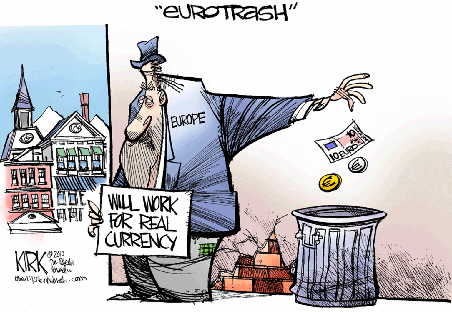 Artwork OCR: "EUROTRASH" EUROPE ??? 10EURD ??? WILL WORK FOR REAL CURRENCY KRK Bladn "EUROTRASH" EUROPE ? ? ? 10EURD ? ? ? WILL WORK FOR REAL CURRENCY KRK Bladn