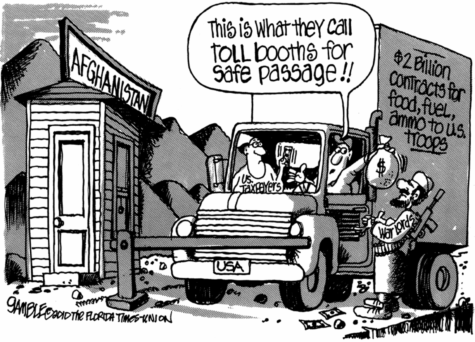 Automotive design OCR: This is what they caI TOLL booths for Safe passage! $2 Billfon Contracts tor foode ammo to us. troops AFGHANSTAL USA This is what they caI TOLL booths for Safe passage! $2 Billfon Contracts tor foode ammo to us. troops AFGHANSTAL USA