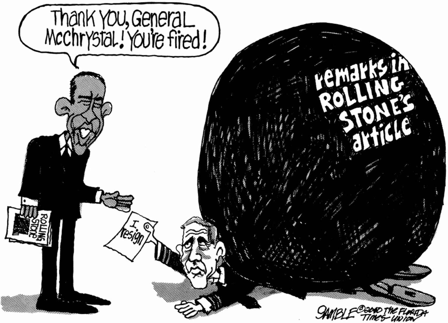 Pleased OCR: Th?nk YOuGeneraL Mcchrystal! Youte fired! remarks in ROLLING STONES article resign AMBLEaD The FLRDA TIMES UNIN ROLLING Th?nk YOuGeneraL Mcchrystal! Youte fired! remarks in ROLLING STONES article resign AMBLEaD The FLRDA TIMES UNIN ROLLING