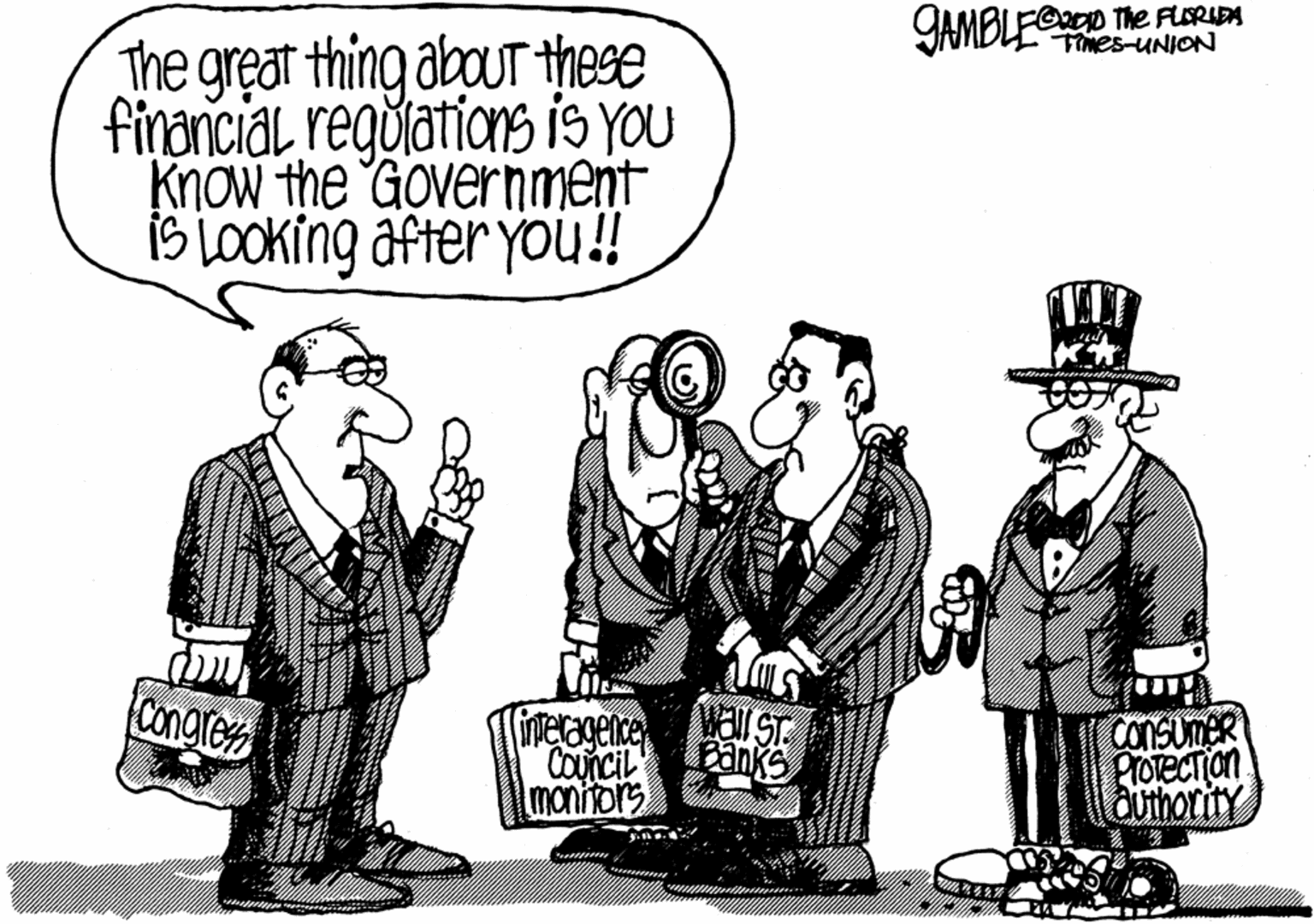 Art OCR: YAMBLEOO The FlERIDA The great thing abour these firancial regiations iS YOU Know the "Government iS Looking after you.!! Times-UNION Congress (iveragence COuncil monitors WEr ST. Eanks ConsumeR Prorection Quthority YAMBLEOO The FlERIDA The great thing abour these firancial regiations iS YOU Know the "Government iS Looking after you.!! Times-UNION Congress (iveragence COuncil monitors WEr ST. Eanks ConsumeR Prorection Quthority