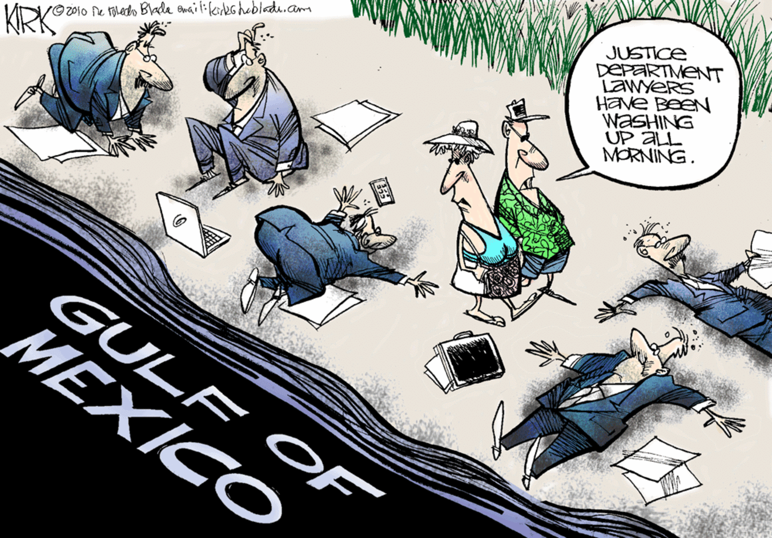 Sharing OCR: JUSTICE DEPARTMENT LAWYERS Have BEEN WASHING UP ALL MORNING. /©2010 ne toledho Blade owail:feskG heblada.com KIRK GULF CF MEXICO JUSTICE DEPARTMENT LAWYERS Have BEEN WASHING UP ALL MORNING. /©2010 ne toledho Blade owail:feskG heblada.com KIRK GULF CF MEXICO