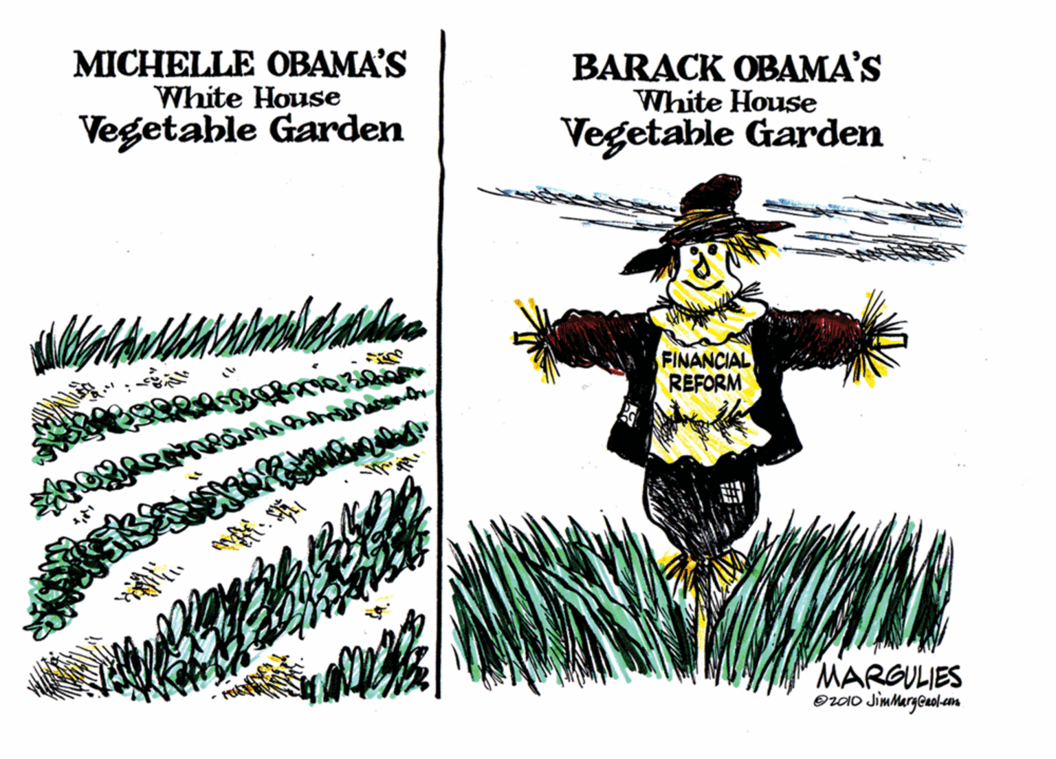 Drawing OCR: MICHELLE OBAMA'S White House Vegetable Garden BARACK OBAMA'S White House Vegetable Garden FINANCIAL REFORM MARGULIES Or010 Jimmargenol-on MICHELLE OBAMA'S White House Vegetable Garden BARACK OBAMA'S White House Vegetable Garden FINANCIAL REFORM MARGULIES Or010 Jimmargenol-on
