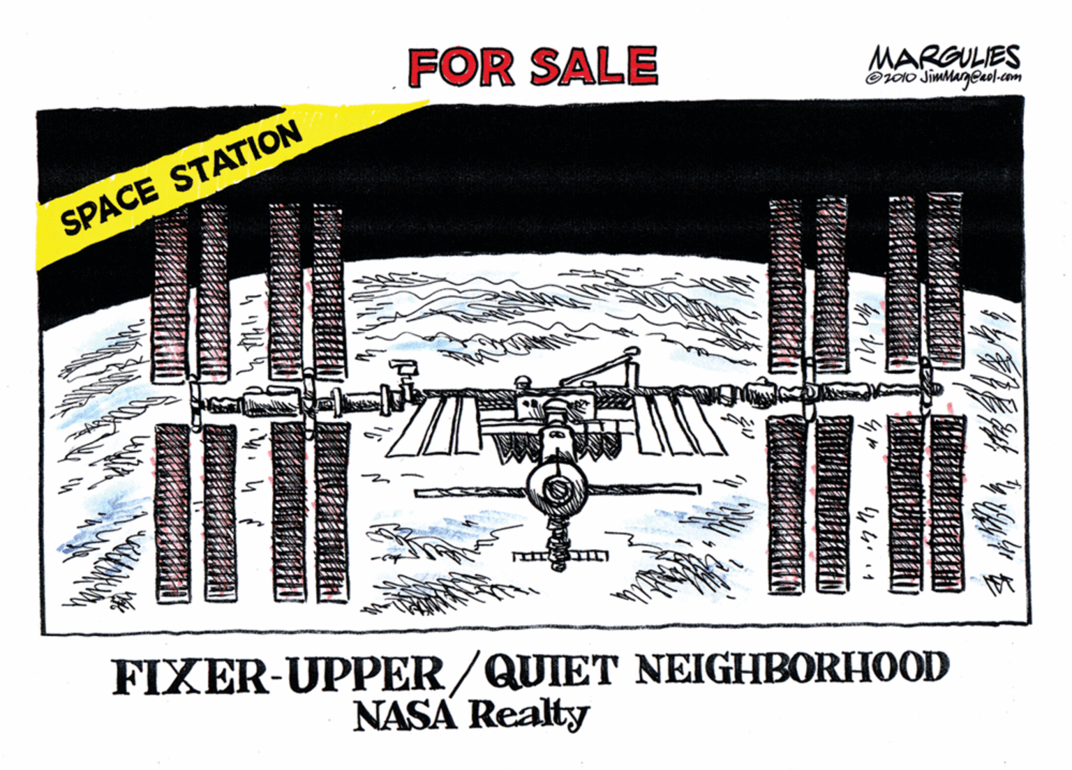 Art OCR: FOR SALE MARGULIES Oro1o JimMargenol-com SPACE STATION FIXER-UPPER/QUIET NEIGHBORHOOD NASA Realty FOR SALE MARGULIES Oro1o JimMargenol-com SPACE STATION FIXER-UPPER/QUIET NEIGHBORHOOD NASA Realty