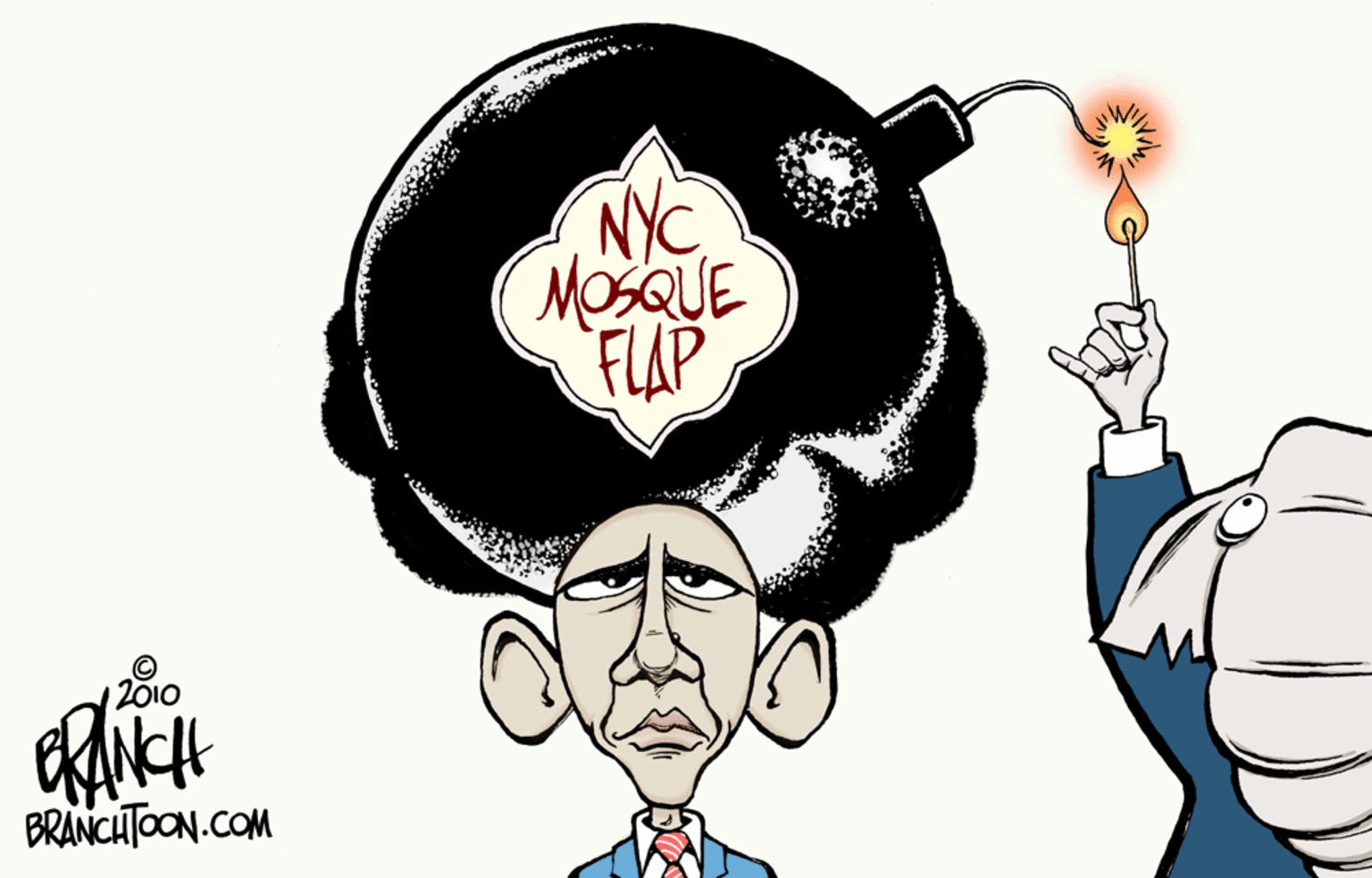 Illustration OCR: NYC MOSQUE FLAP 2010 BRANCHTOON.COM NYC MOSQUE FLAP 2010 BRANCHTOON.COM