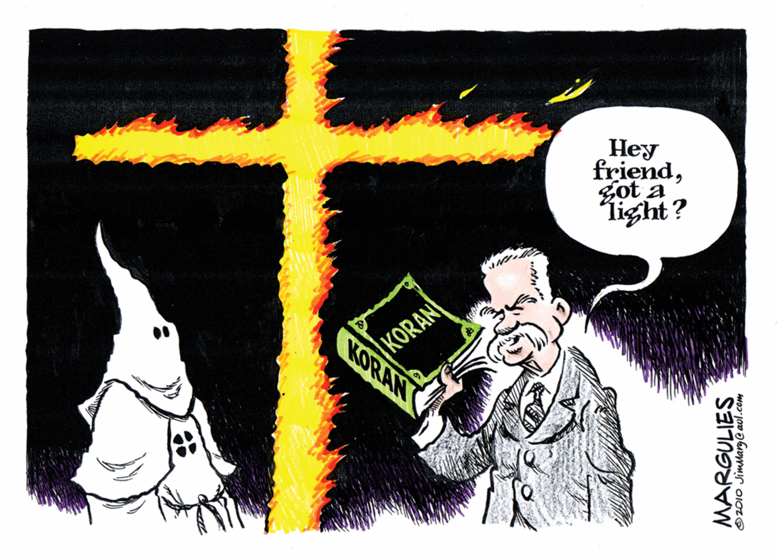 Humour OCR: Hey friendgot a light? KORAN KORAN Hey friendgot a light? KORAN KORAN