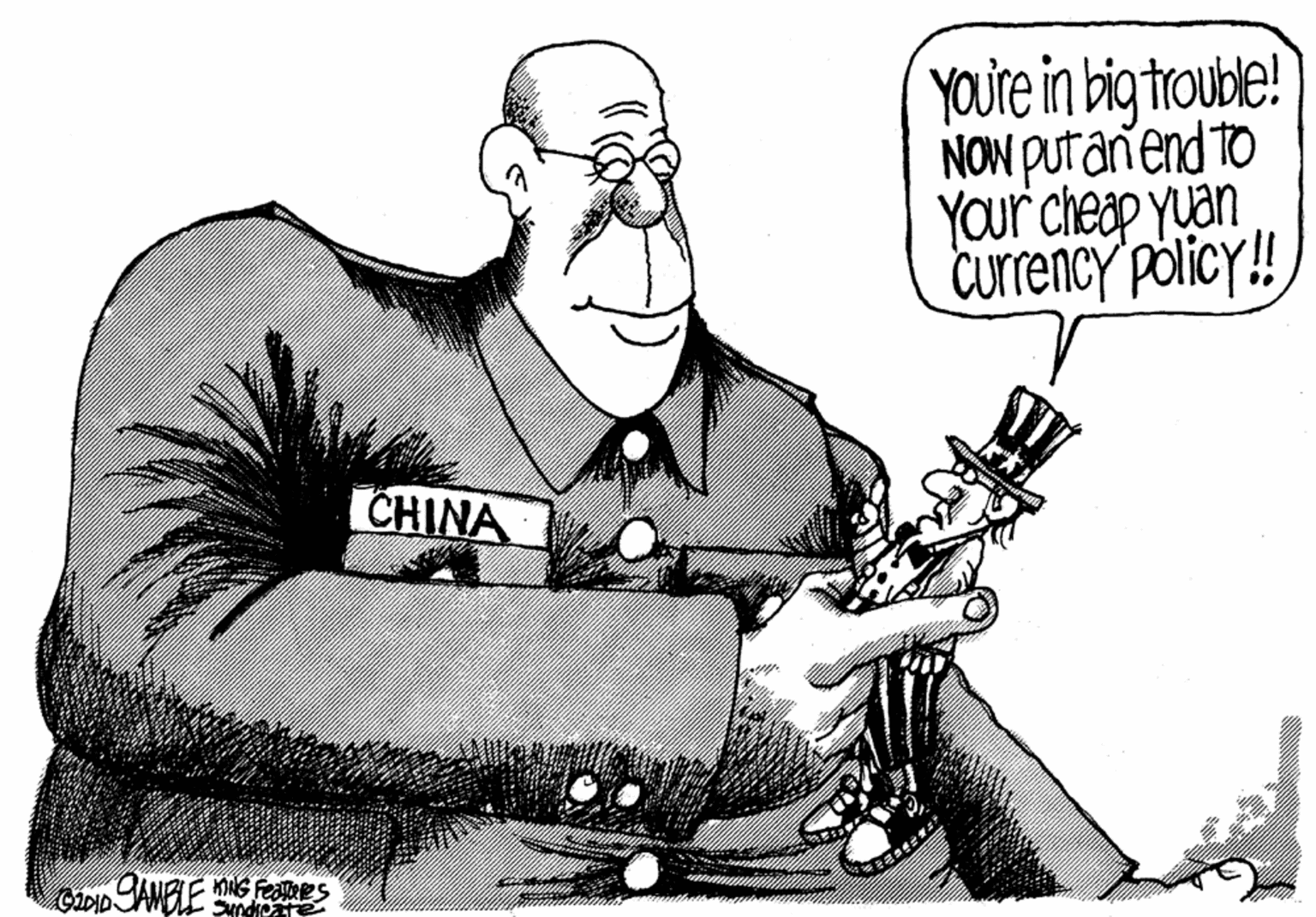 Plucked string instruments OCR: YOure in big trouble! NOW Putariend to Your cheap yuan currency policy!! CHINA Gapp AMBLE S Feaes Sundicate YOure in big trouble! NOW Putariend to Your cheap yuan currency policy!! CHINA Gapp AMBLE S Feaes Sundicate