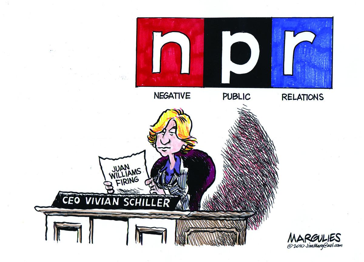 Graphic design OCR: n pr NEGATIVE PUBLIC RELATIONS JUAN WILLIAMS FIRING CEO VIVIAN SCHILLER MARGULIES OL010 JimmargCaol.com n pr NEGATIVE PUBLIC RELATIONS JUAN WILLIAMS FIRING CEO VIVIAN SCHILLER MARGULIES OL010 JimmargCaol.com