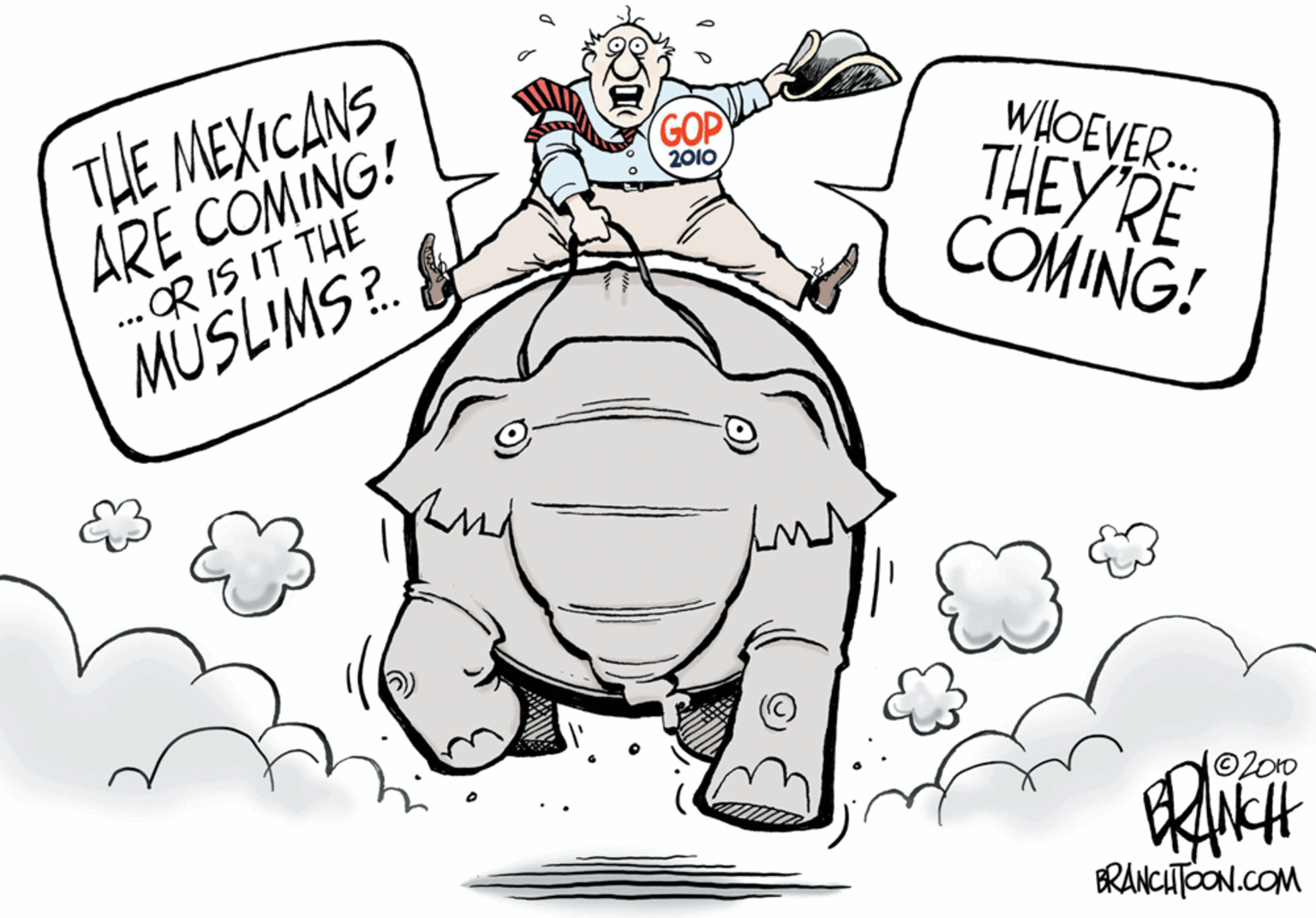 Sketch OCR: THE MEXICANS ARE COMING! R IS IT THE MÜSLIMS ?. & GOP WHOEVER. THEY'RE COMING! 2010 ... 02010 BRANCITOON.COM THE MEXICANS ARE COMING! R IS IT THE MÜSLIMS ?. & GOP WHOEVER. THEY'RE COMING! 2010 ... 02010 BRANCITOON.COM