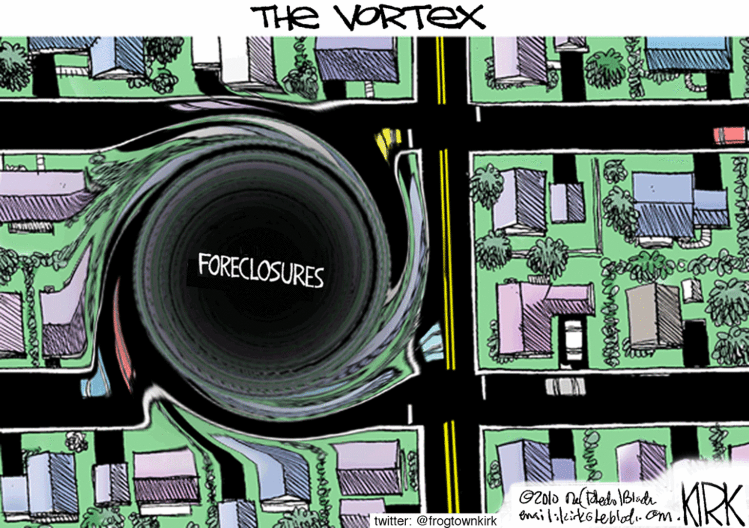Engineering OCR: THe VORTEX FORECLOSURES KIRK tmaililkirkoleblodi. Om. wW twitter: @frogtownkirk THe VORTEX FORECLOSURES KIRK tmaililkirkoleblodi. Om. wW twitter: @frogtownkirk