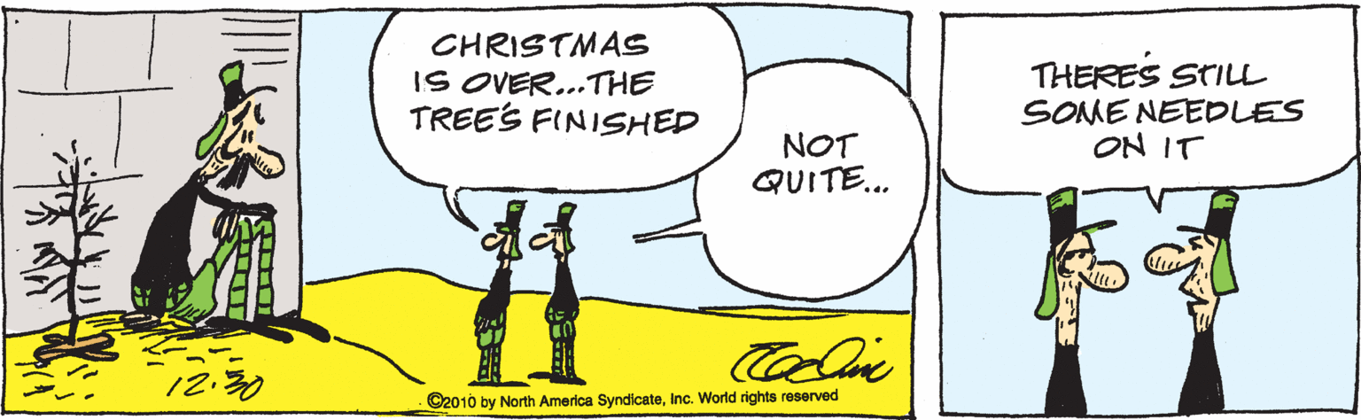 Graphics OCR: CHRISTMAS IS OVER..THE TREES FINISHED THERES STILL SOME NEEDLES ON IT NOT QUITE... ?? 12.30 ©2010 by North America SyndicateInc. World rights reserved CHRISTMAS IS OVER..THE TREES FINISHED THERES STILL SOME NEEDLES ON IT NOT QUITE... ?? 12.30 ©2010 by North America SyndicateInc. World rights reserved