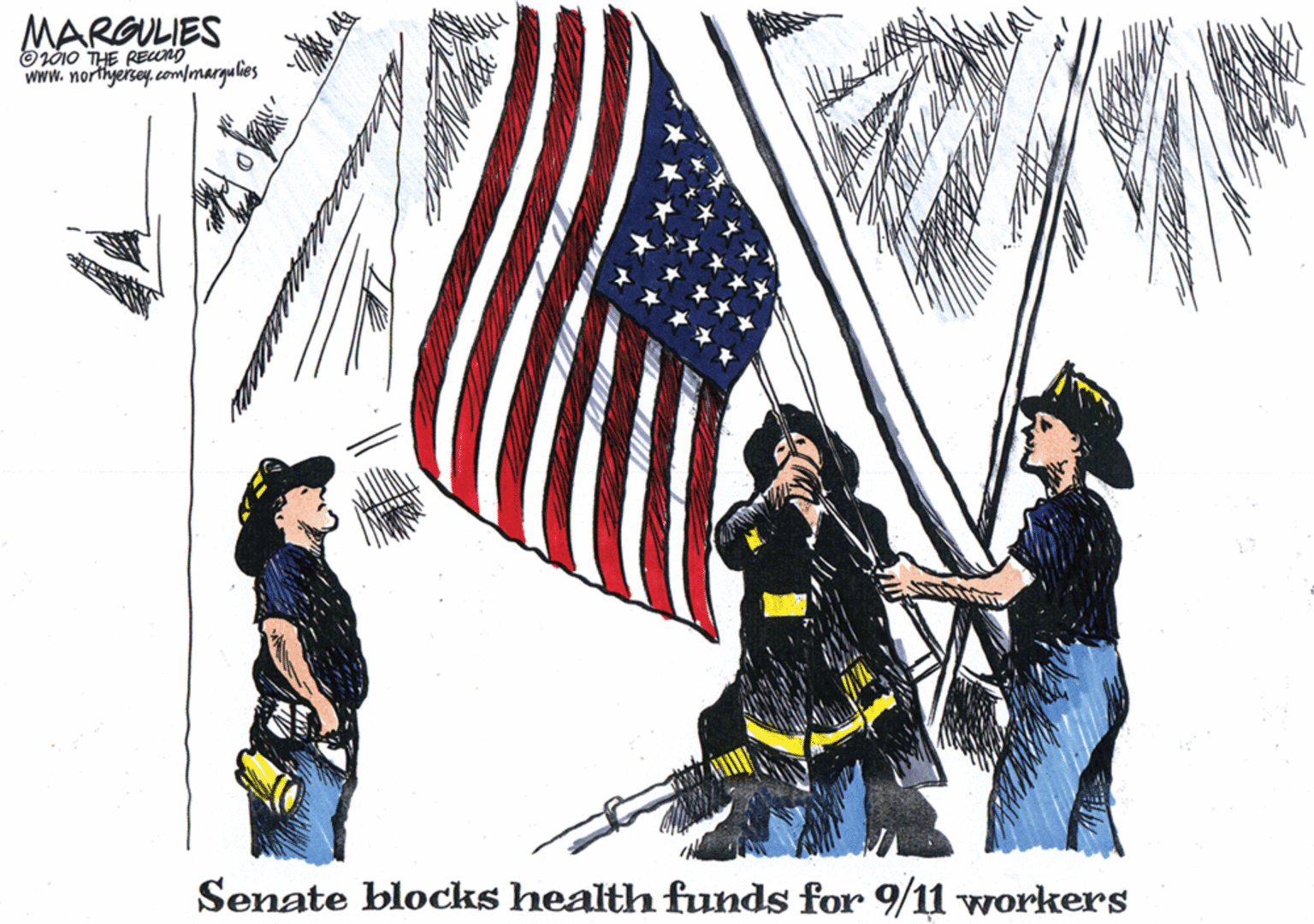 Graphic design OCR: MARGULIES Od10 THE REUNO Www. northyersey.com/margulies Senate blocks health funds for 9/11 workers MARGULIES Od10 THE REUNO Www. northyersey.com/margulies Senate blocks health funds for 9/11 workers