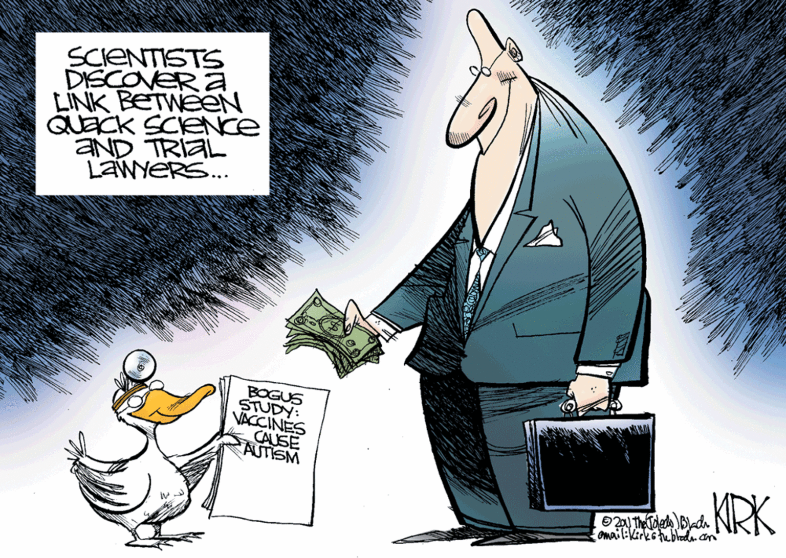 Graphics OCR: SCIENTISTS DISCOVER a. LINK BETWEEN QUECK SCENCE AND TRIAL LAWYERS. BOGUS STUDY: VACCINES CAUSE AUTISM KIRK omail:kirkstublada an SCIENTISTS DISCOVER a. LINK BETWEEN QUECK SCENCE AND TRIAL LAWYERS. BOGUS STUDY: VACCINES CAUSE AUTISM KIRK omail:kirkstublada an