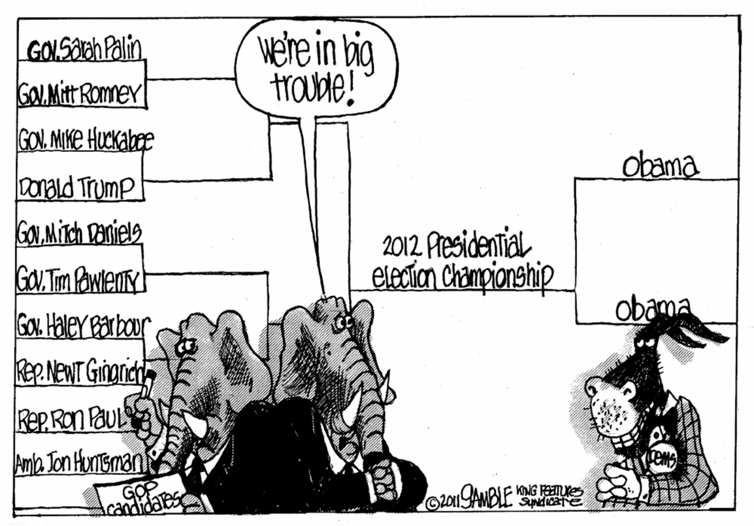 Sharing OCR: GONSaah Palin GOLMitt Rommer wehe in big trabte! GON. MIKE HuCKabee obama DOnald Trump GOIMixh Daniela 2012 Presidential elecion Championship GOV Tim Powientyt Gov. Haler Barbour obama ERNEWT Ginarid ReP Ron PauLe Amb. Ton HunToman 2019AMBLE NGe SUndicaTe GONSaah Palin GOLMitt Rommer wehe in big trabte! GON. MIKE HuCKabee obama DOnald Trump GOIMixh Daniela 2012 Presidential elecion Championship GOV Tim Powientyt Gov. Haler Barbour obama ERNEWT Ginarid ReP Ron PauLe Amb. Ton HunToman 2019AMBLE NGe SUndicaTe