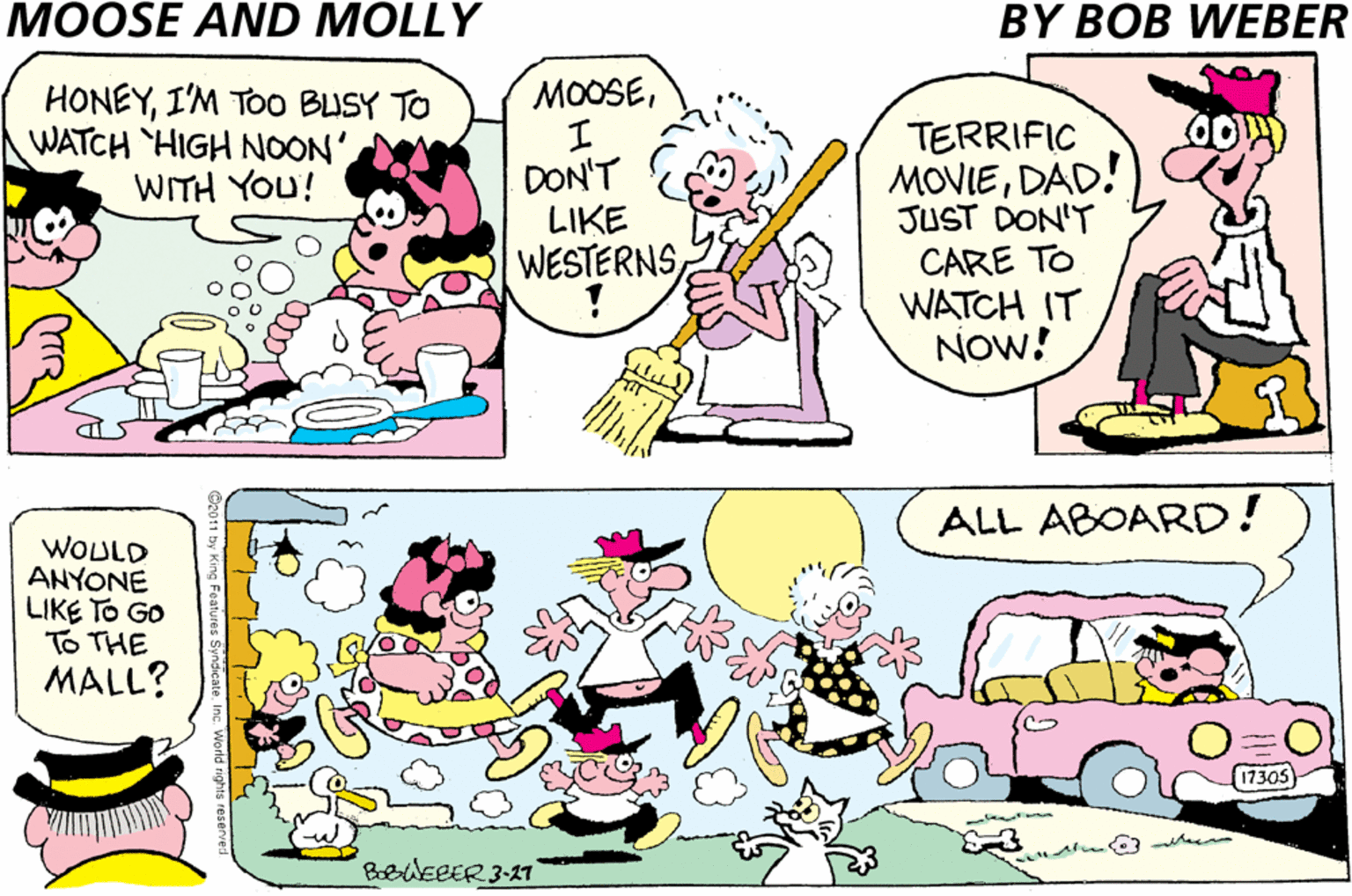 Parallel OCR: HONEYI'M TOO BISY TO WATCH HIGH NOON' WITH YOU! MOOSEI DON'T LIKE WESTERNSTERRIFIC MOVIEDÁD! JUST DON'T CARE TO WATCH IT Now! MY FAVORITE WESTERN MOVIE IS ON NOW ! ALL ABOARD! WOULD ANYONE LIKE TO GO To THE MALL? SALE BedERER3-11 HONEYI'M TOO BISY TO WATCH HIGH NOON' WITH YOU! MOOSEI DON'T LIKE WESTERNSTERRIFIC MOVIEDÁD! JUST DON'T CARE TO WATCH IT Now! MY FAVORITE WESTERN MOVIE IS ON NOW ! ALL ABOARD! WOULD ANYONE LIKE TO GO To THE MALL? SALE BedERER3-11