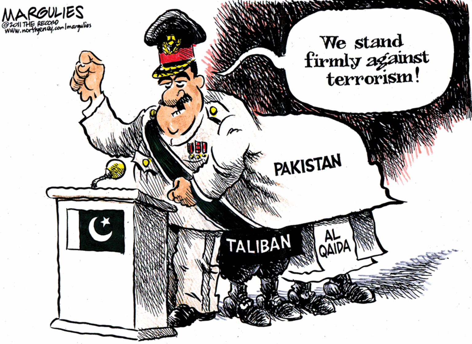 Animation OCR: MARGULIES GraI THE REoro www.northyena.comfmargalies We stand firmly against terrorism! PAKISTAN TALIBAN AL QAIDA MARGULIES GraI THE REoro www.northyena.comfmargalies We stand firmly against terrorism! PAKISTAN TALIBAN AL QAIDA