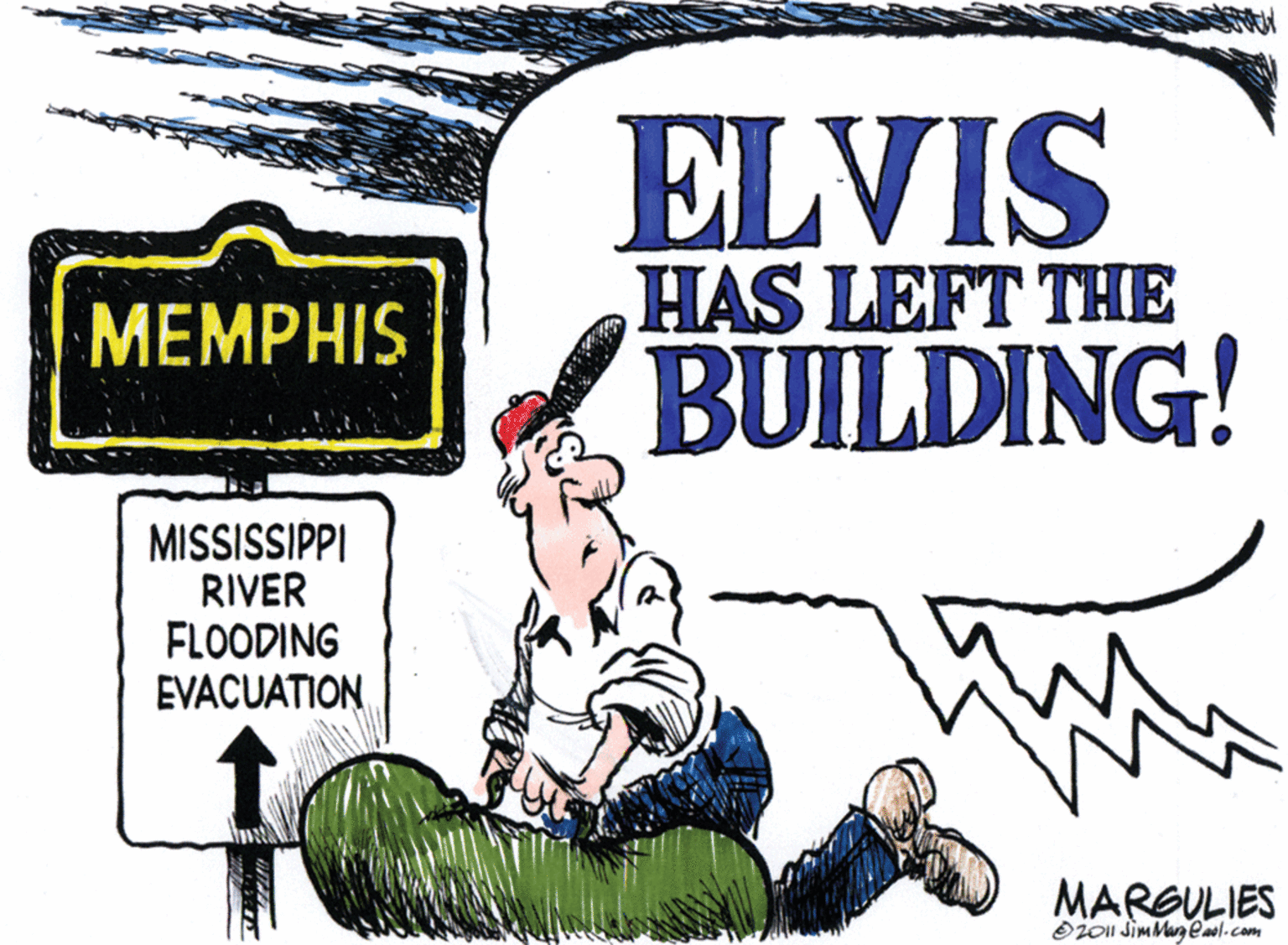 Costume hat OCR: ELVIS MEMPHIS HAS LEFT THE BUILDING! MISSISSIPPI RIVER FLOODING EVACUATION MARGULIES O2011 SimMageaol.com ELVIS MEMPHIS HAS LEFT THE BUILDING! MISSISSIPPI RIVER FLOODING EVACUATION MARGULIES O2011 SimMageaol.com