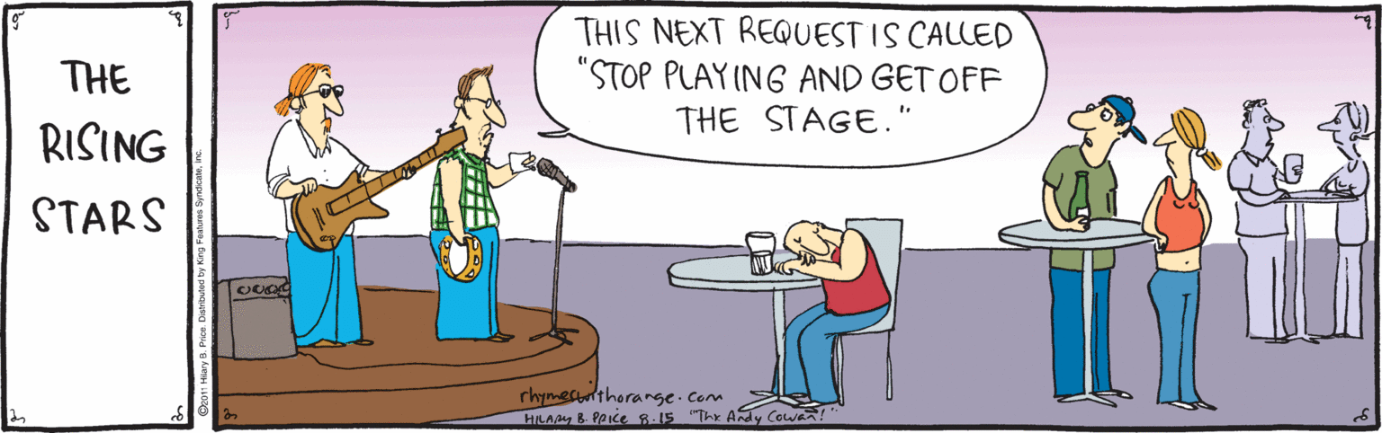 Animation OCR: THIS NEXT REQUEST IS CALLED "STOP PLAY ING AND GET OFF THE THE STAGE." RISING STARS rhymesuthorange. Com HILA B. PeIce 8.IS "Thr Ardy Cowaa! THIS NEXT REQUEST IS CALLED "STOP PLAY ING AND GET OFF THE THE STAGE." RISING STARS rhymesuthorange. Com HILA B. PeIce 8.IS "Thr Ardy Cowaa!