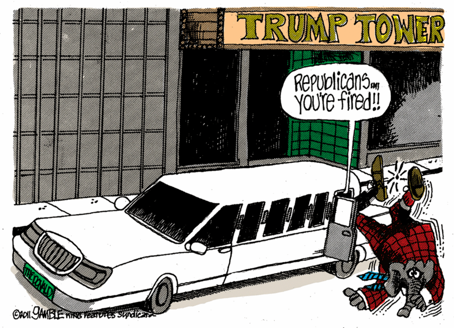 Automotive design OCR: TRUMP TOWER RePublicans YOUTE fired! TRUMP TOWER RePublicans YOUTE fired!