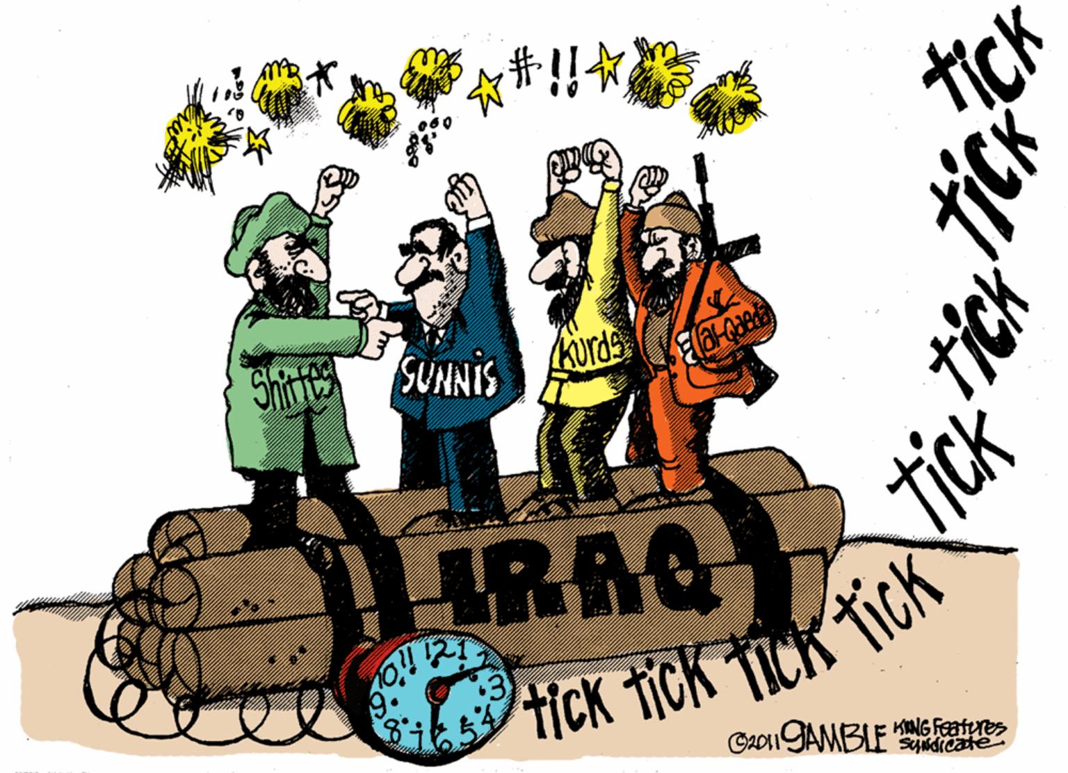 Drawing OCR: tIcK tick tick tick ICK TICK TICK Tick Shints SUNNIS Kurde RAQ G201GAMBIF NG Feateres SyndIcate tIcK tick tick tick ICK TICK TICK Tick Shints SUNNIS Kurde RAQ G201GAMBIF NG Feateres SyndIcate