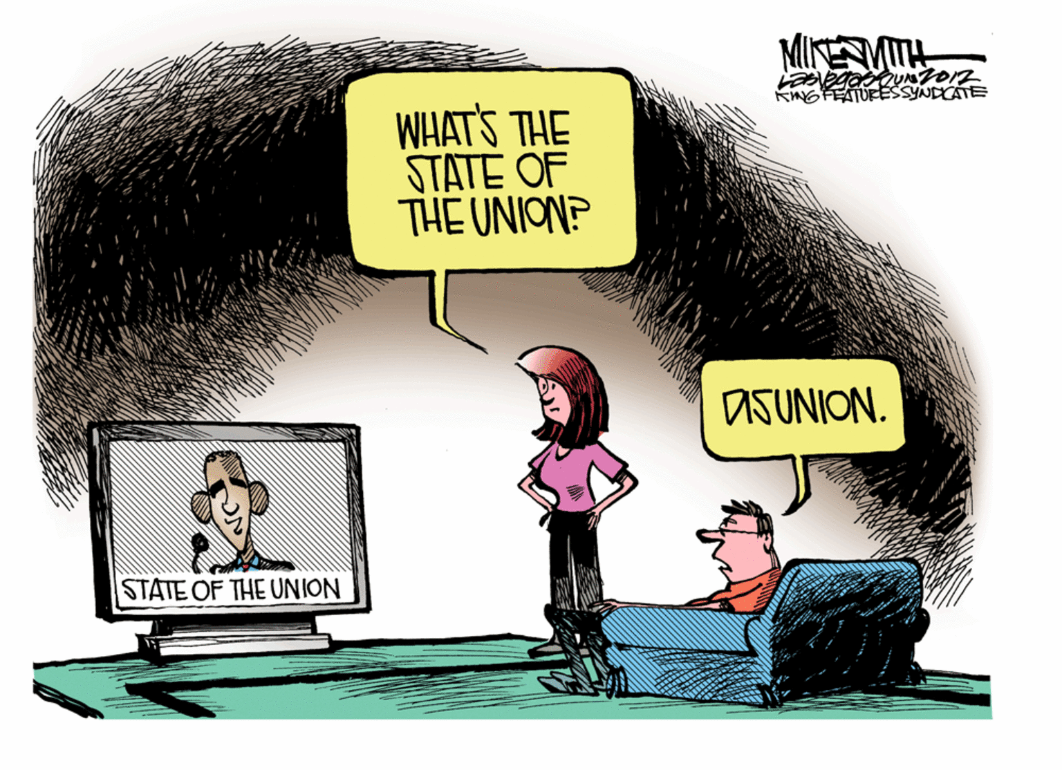 Output device OCR: MINMIT KNGFEATUEESSYNDCATE WHATS THE STATE OF THE UNION? DSUNION. STATE OF THE UNION MINMIT KNGFEATUEESSYNDCATE WHATS THE STATE OF THE UNION? DSUNION. STATE OF THE UNION