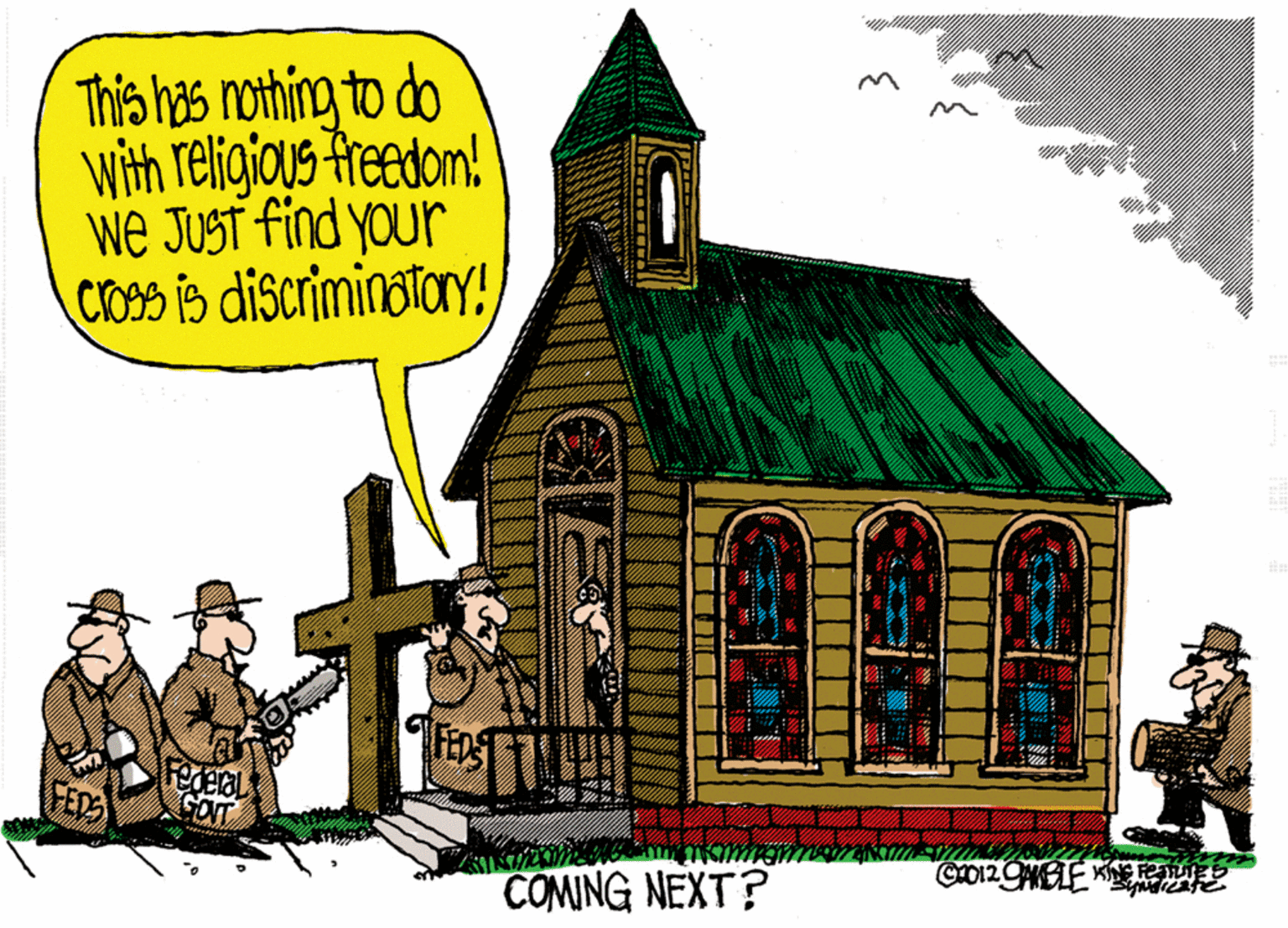 Facade OCR: This has rothing to do with religious freedom! WE JUST find Your CoS is discriminatary! COMING NEXT? This has rothing to do with religious freedom! WE JUST find Your CoS is discriminatary! COMING NEXT?