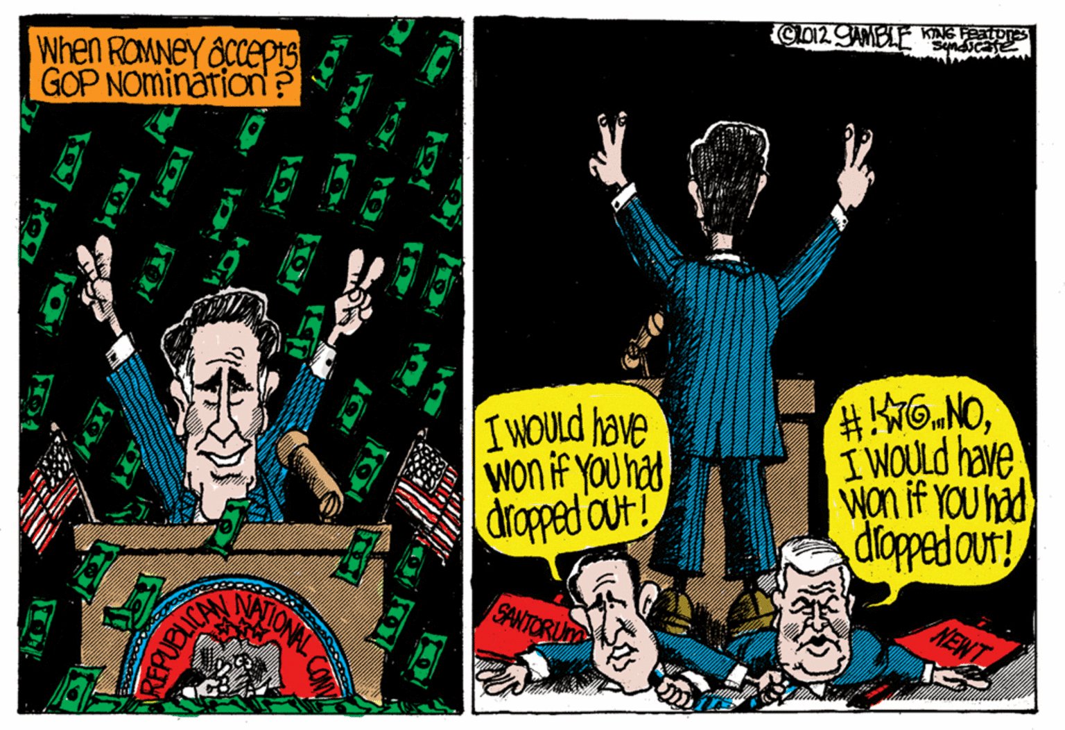 Happy OCR: When ROMNEY OCCEPTS GOP NOmination? I WOULD have won if YOu had dropped out! #G.NOIWOULD have won if YOU had diopped ouT! HENT IONL SANTORU When ROMNEY OCCEPTS GOP NOmination? I WOULD have won if YOu had dropped out! #G.NOIWOULD have won if YOU had diopped ouT! HENT IONL SANTORU