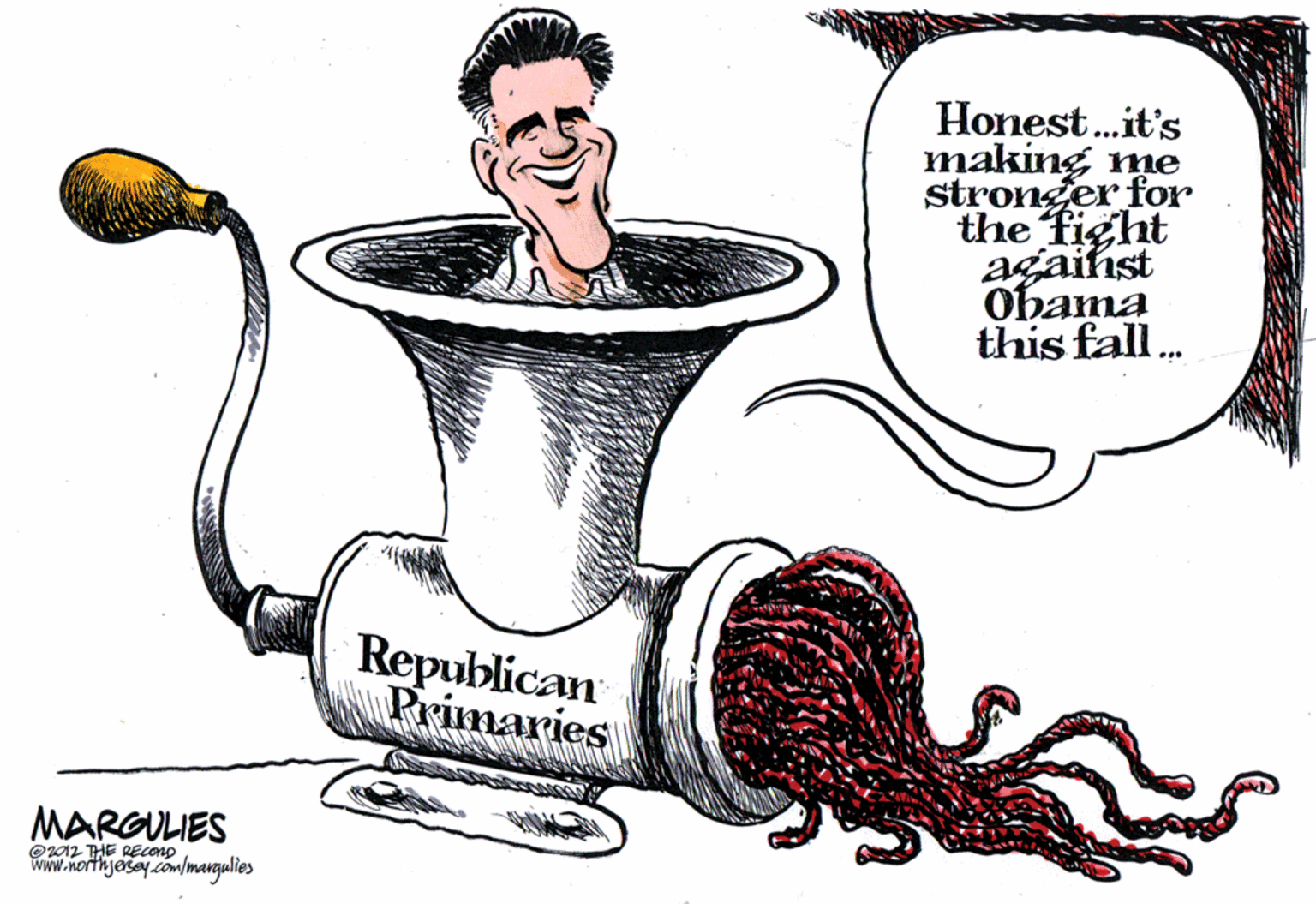 Drawing OCR: Honest.it's making me stronger for the fight agaihst Obama this fall. Republican Rrimaries MARGULIES OW12 THE REcono www.northyesay.com/mangulies Honest.it's making me stronger for the fight agaihst Obama this fall. Republican Rrimaries MARGULIES OW12 THE REcono www.northyesay.com/mangulies