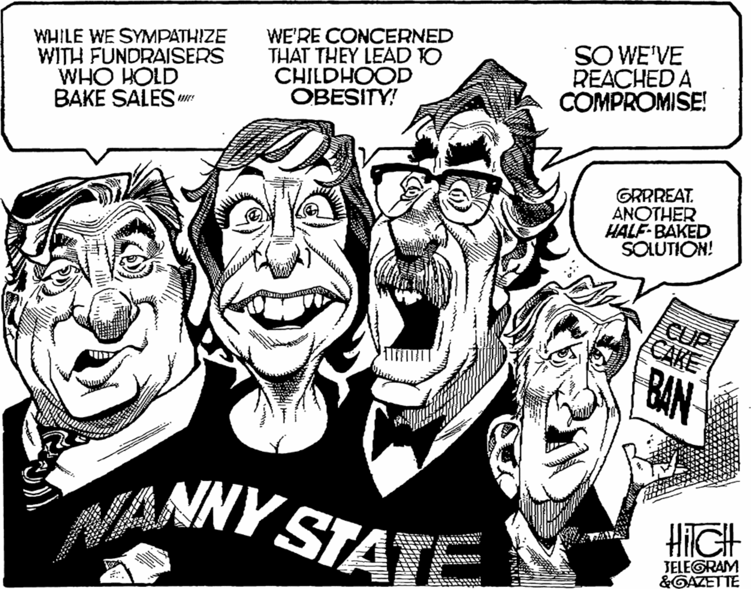 Facial hair OCR: WHILE WE SYMPATHIZE WITH FUNDRAISERS WE'RE CONCERNED THAT THEY LEAD TO CHILDHOOD OBESITY! SO WE'VE REACHED A COMPROMISE! a1OH OHM BAKE SALES GRRREAT. ANOTHER HALF-BAKED SOLUTION! CUP CAKE RAN WANNY STATE HIGH JELEGRAM &GAZETTE ?. WHILE WE SYMPATHIZE WITH FUNDRAISERS WE'RE CONCERNED THAT THEY LEAD TO CHILDHOOD OBESITY! SO WE'VE REACHED A COMPROMISE! a1OH OHM BAKE SALES GRRREAT. ANOTHER HALF-BAKED SOLUTION! CUP CAKE RAN WANNY STATE HIGH JELEGRAM &GAZETTE ? .