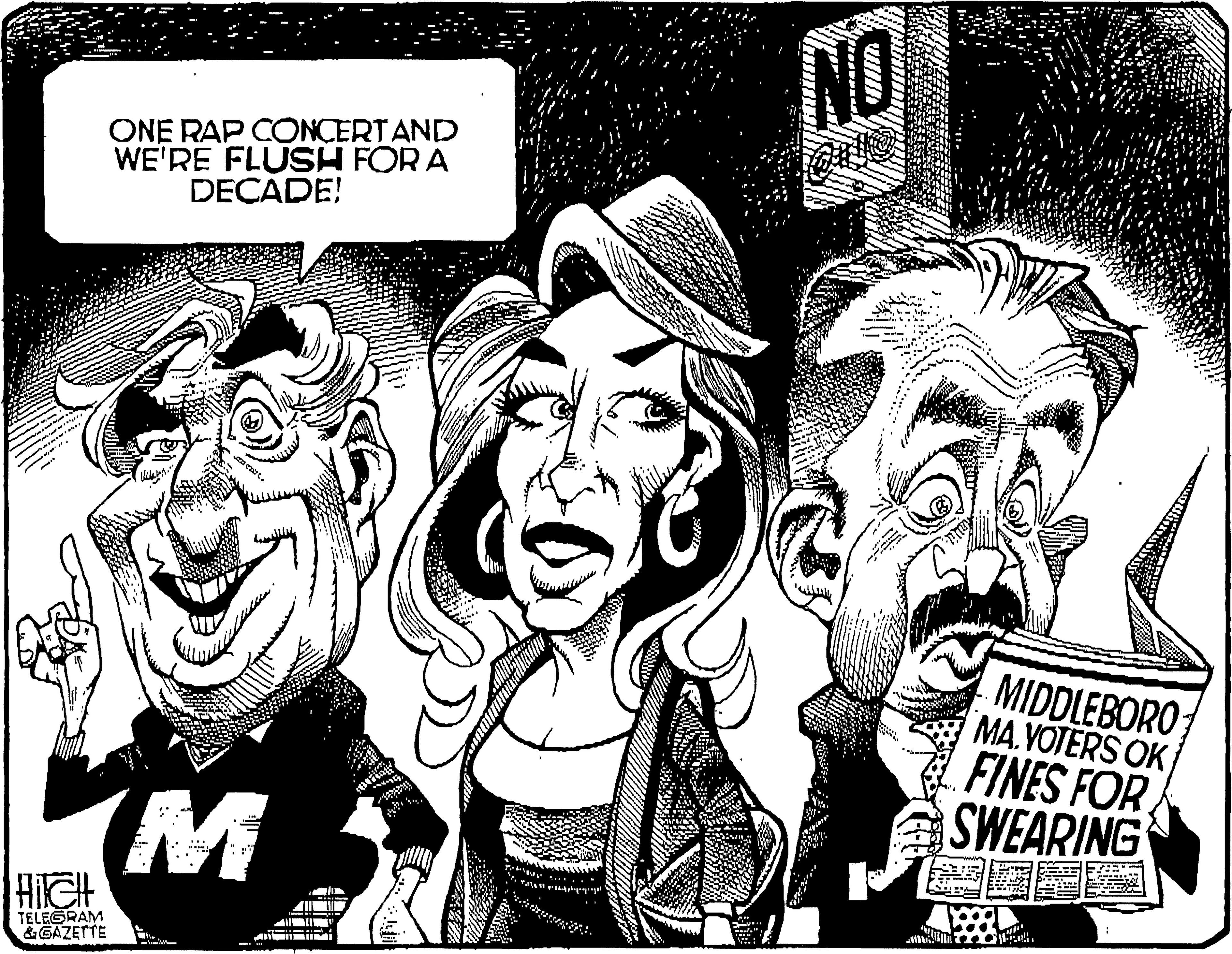 Monochrome photography OCR: NO ONE RAP CONCERTAND WE'RE FLUSH FOR A DECADE! MIDDLEBORO MA.YOTERS OK FINES FOR SWEARING ? (M HilCH TELEGRAM &GAZETTE NO ONE RAP CONCERTAND WE'RE FLUSH FOR A DECADE! MIDDLEBORO MA.YOTERS OK FINES FOR SWEARING ? (M HilCH TELEGRAM &GAZETTE