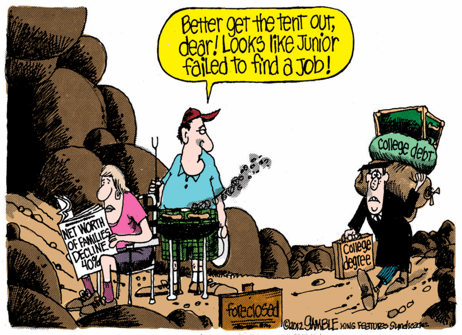 Fictional character OCR: Better get the tent oUtdear! Löoks like Junior failed to find a Job! Colege debr NET WORTH OF FAMILIES DECLINE& H40% degree fotclosta O12AMBLE KONG FESTUReS Sundsca Better get the tent oUtdear! Löoks like Junior failed to find a Job! Colege debr NET WORTH OF FAMILIES DECLINE& H40% degree fotclosta O12AMBLE KONG FESTUReS Sundsca