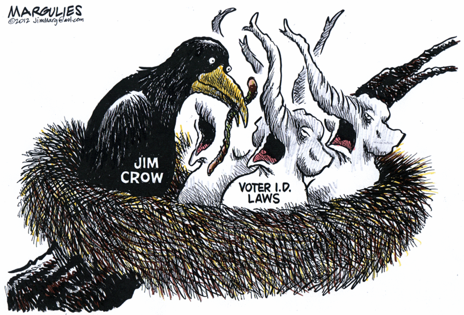 Fictional character OCR: MARGULIES Or012 Jimmarg@wol.com JIM CROW VOTER I.D. LAWS MARGULIES Or012 Jimmarg@wol.com JIM CROW VOTER I.D. LAWS