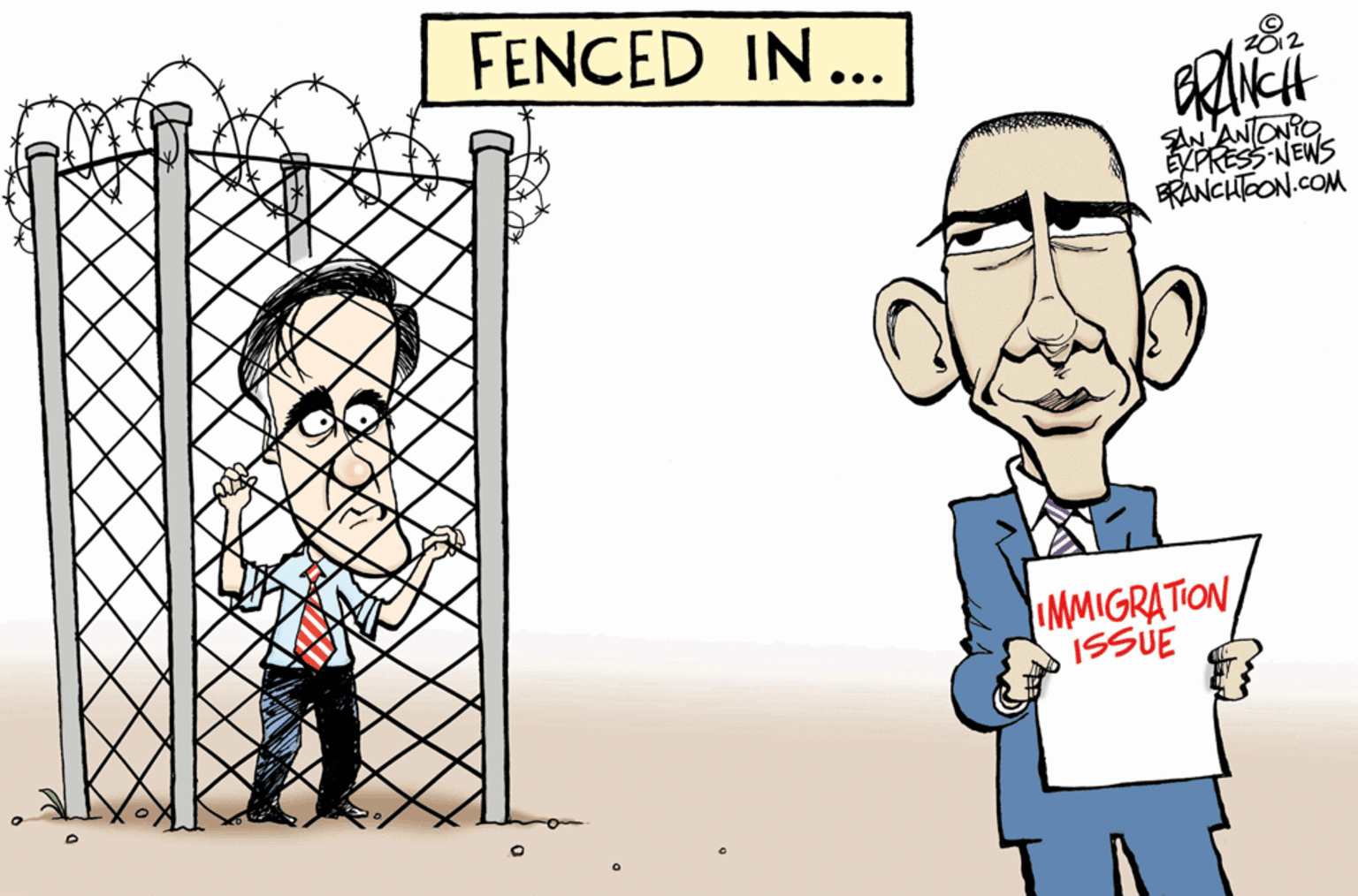Illustration OCR: FENCED IN ... 2012 ANTONIO VPRESS NEWS ERANCHEON.COM MMIGRATION ISSUE FENCED IN ... 2012 ANTONIO VPRESS NEWS ERANCHEON.COM MMIGRATION ISSUE