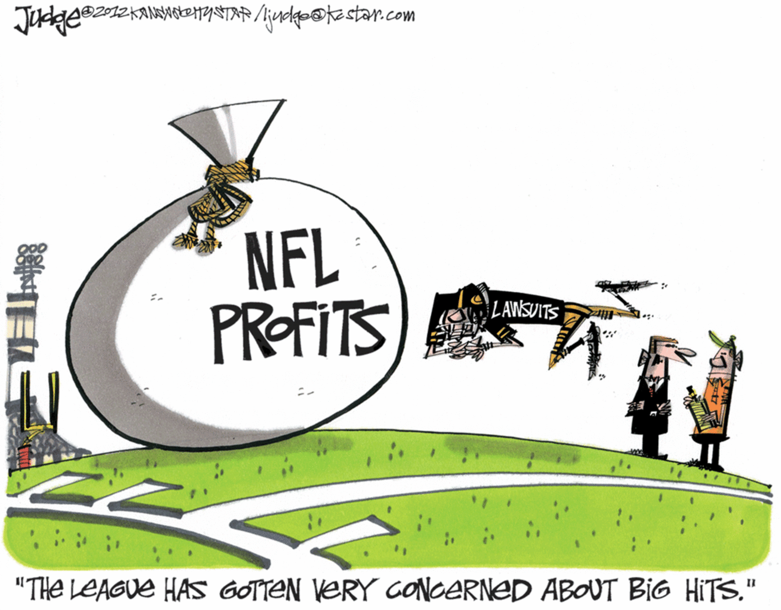 Rectangle OCR: NFL PROFITS LAWSUITS "THe LEAGUE HASS 6OTTEN VERY CONCERNED ABOUT BIG HITS." NFL PROFITS LAWSUITS "THe LEAGUE HASS 6OTTEN VERY CONCERNED ABOUT BIG HITS."