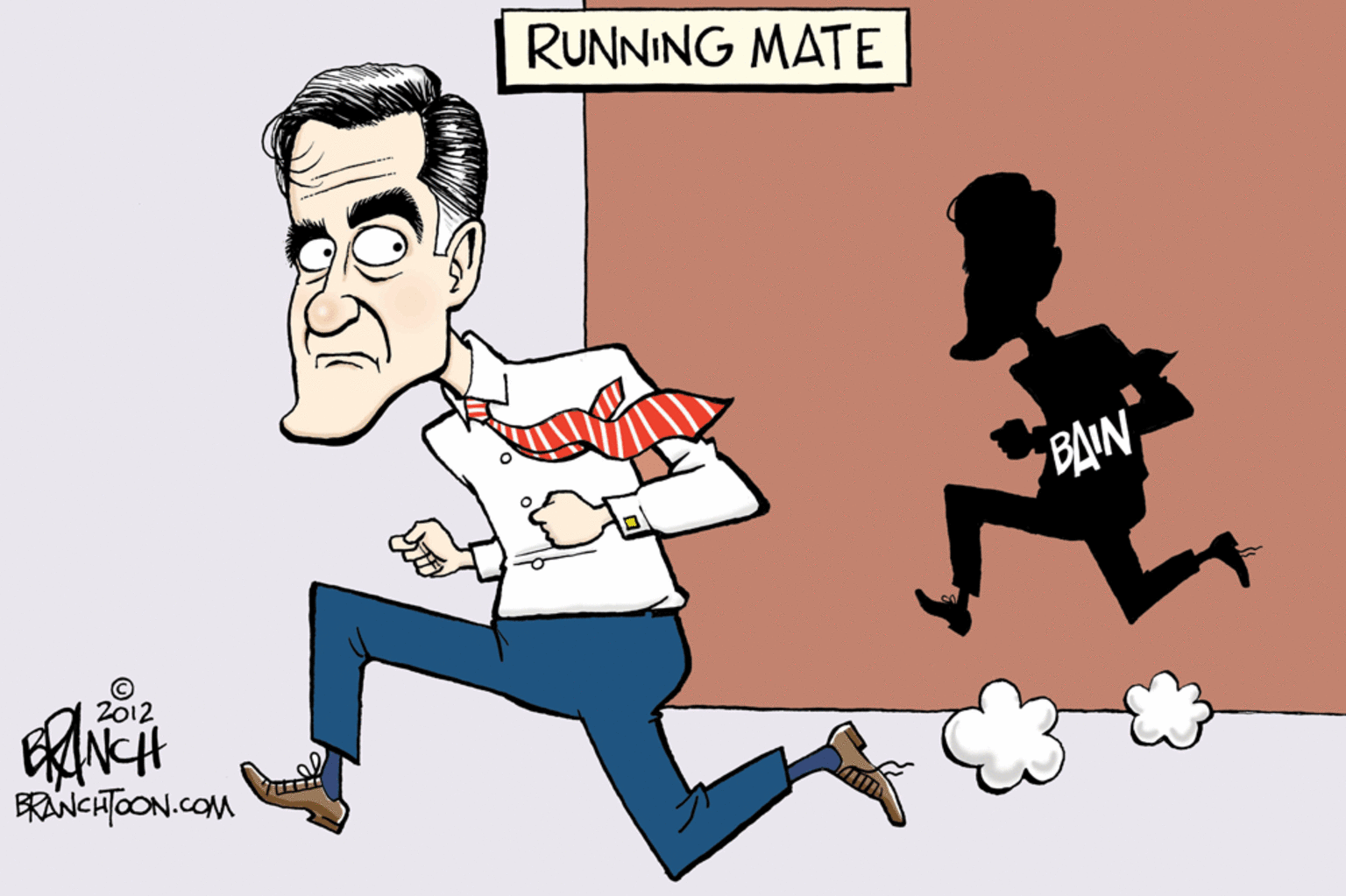 Illustration OCR: RUNNING MATE BAIN 2012 ERANCHTOON.cOM RUNNING MATE BAIN 2012 ERANCHTOON.cOM