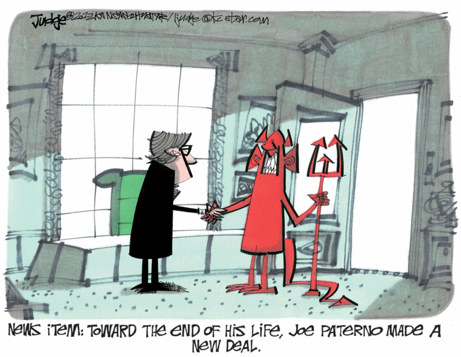Animation OCR: NEWS ITEM: TOWARD THE END OF HiS LIFEJoe PATERNO MADE A New DEAL. NEWS ITEM: TOWARD THE END OF HiS LIFEJoe PATERNO MADE A New DEAL.