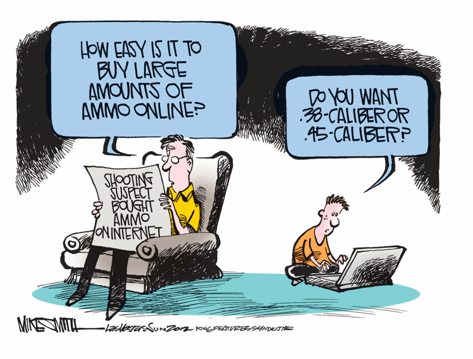 Illustration OCR: HOW EASY IS IT TO BUY LARGE AMOUNTS OF AMMO ONLINE? DO YOU WANT 38-CALIBER OR 45-CALIBER? SHOOTING SUSFECT BOUGHT AMMO JONINIERNET MIESITA LPE NZOR NGFEATURBSSYNDATE HOW EASY IS IT TO BUY LARGE AMOUNTS OF AMMO ONLINE? DO YOU WANT 38-CALIBER OR 45-CALIBER? SHOOTING SUSFECT BOUGHT AMMO JONINIERNET MIESITA LPE NZOR NGFEATURBSSYNDATE
