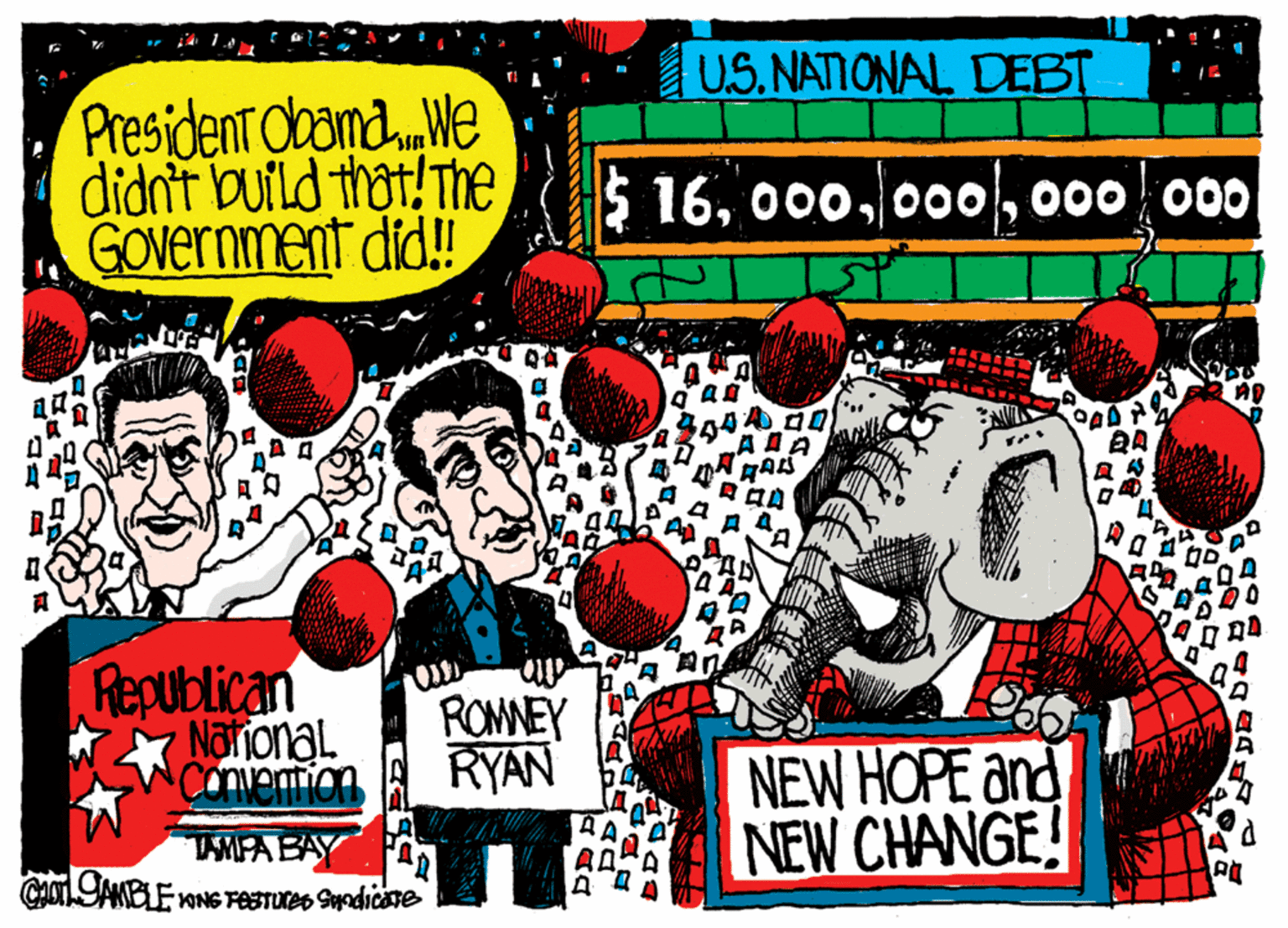 Motor vehicle OCR: U.S. NATIONAL DEBT President dbama We didn't butld that!The Government did! $ 16000 000 AD Republican Nahonal Convention ROMNEY RYAN NEW HOPE and NEW CHANGE! TAMPA BAY KING FASTUTES Syadicane U.S. NATIONAL DEBT President dbama We didn't butld that!The Government did! $ 16000 000 AD Republican Nahonal Convention ROMNEY RYAN NEW HOPE and NEW CHANGE! TAMPA BAY KING FASTUTES Syadicane
