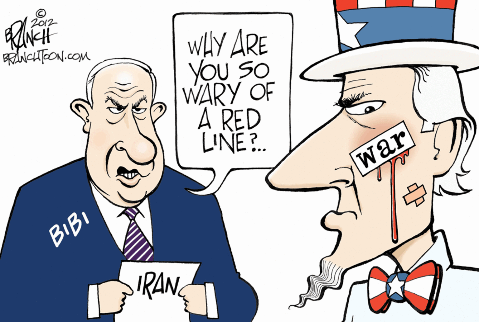 Hat OCR: 2012 NCTEON.cOM wHY ARE You So WARY OF A RED LINE? war BIBI RAN 2012 NCTEON.cOM wHY ARE You So WARY OF A RED LINE? war BIBI RAN
